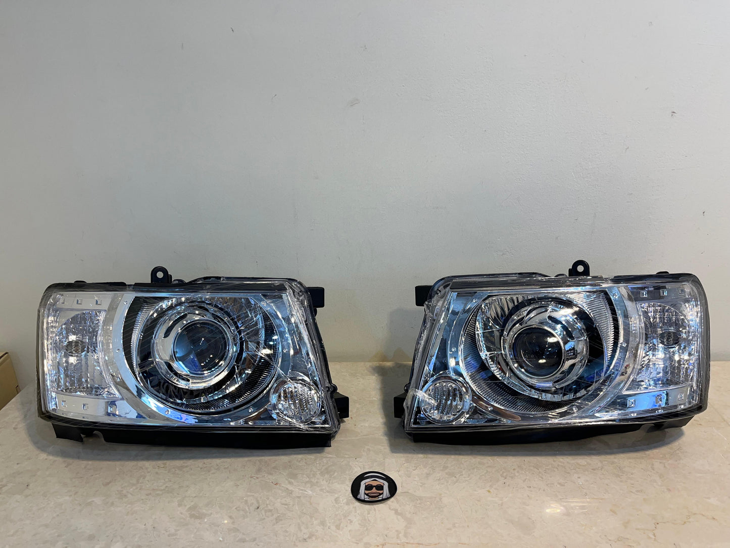 Bi-LED Chrome Projector Headlights for Nissan Patrol Y61 (2005–2024)