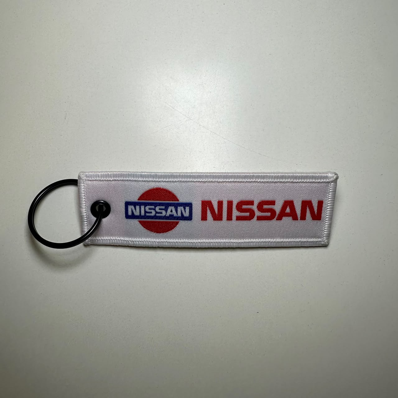Nissan Classic White Key Chain