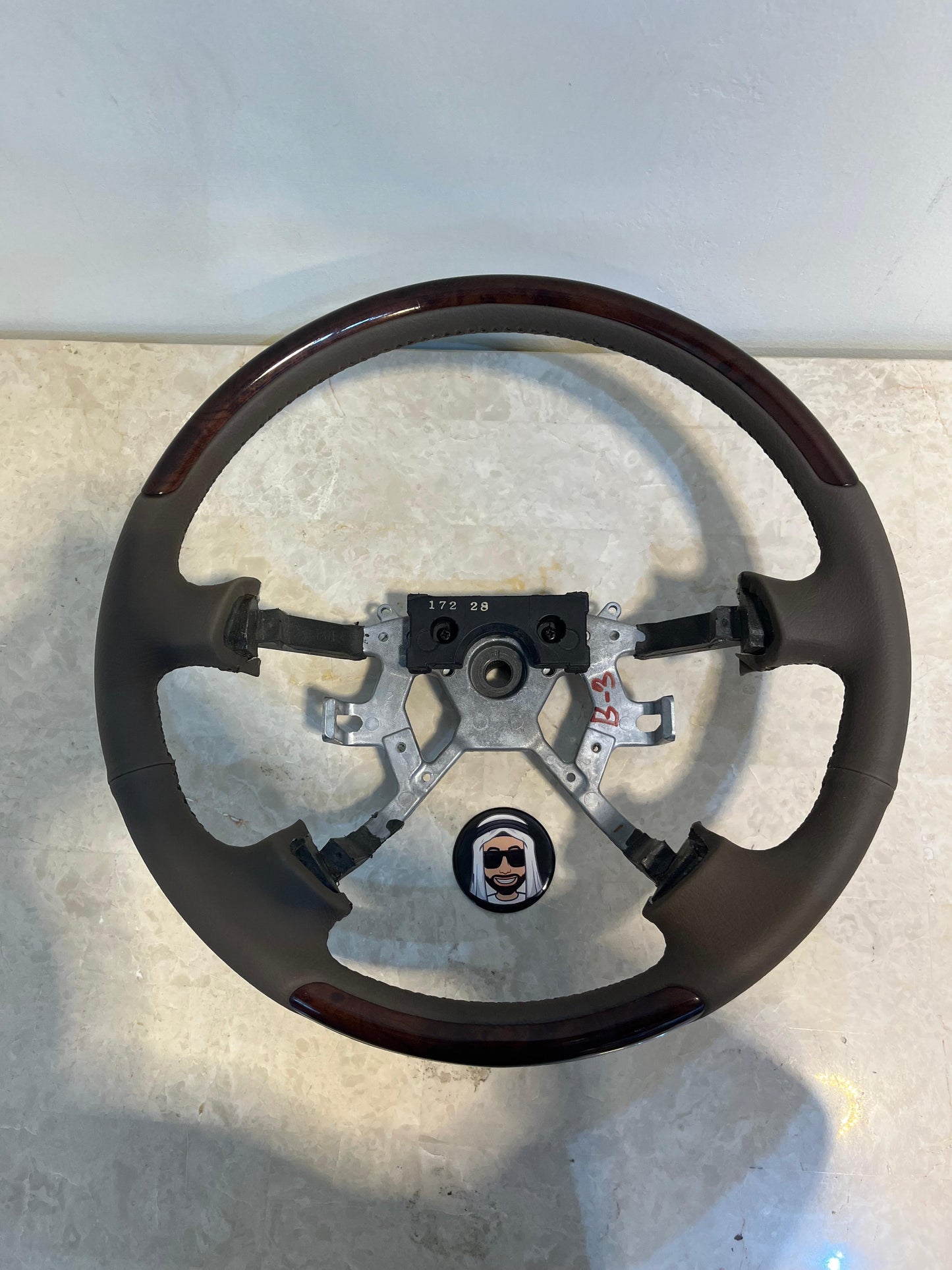 Brown Steering Wheel with Brown Wood Super Safari Nissan Patrol Y61 VTC GU