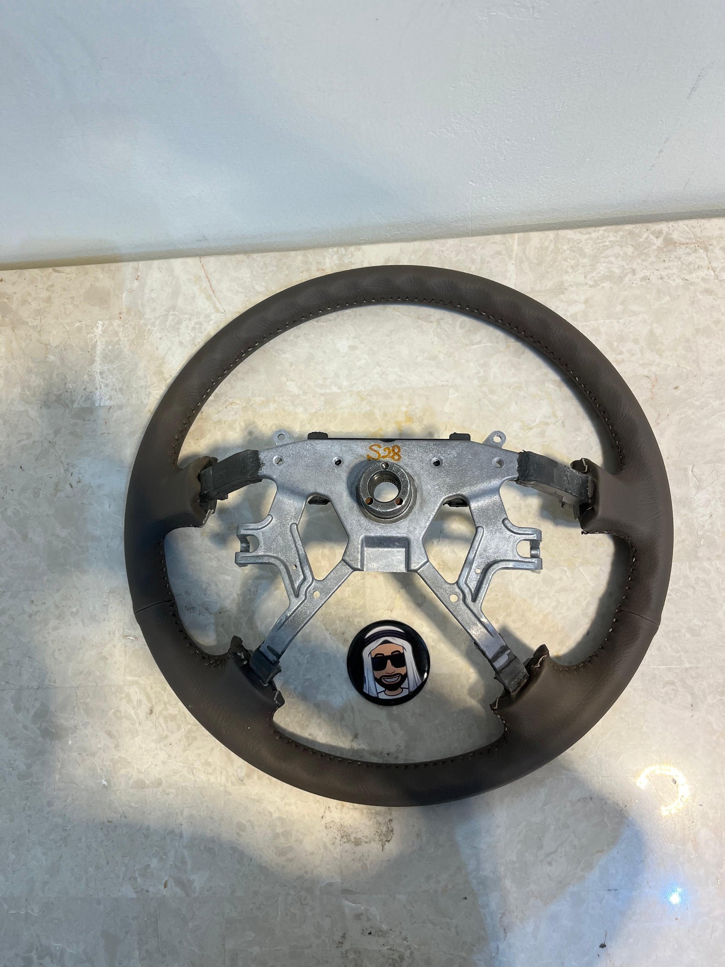 Brown Steering Wheel with Brown Wood Super Safari Nissan Patrol Y61 VTC GU