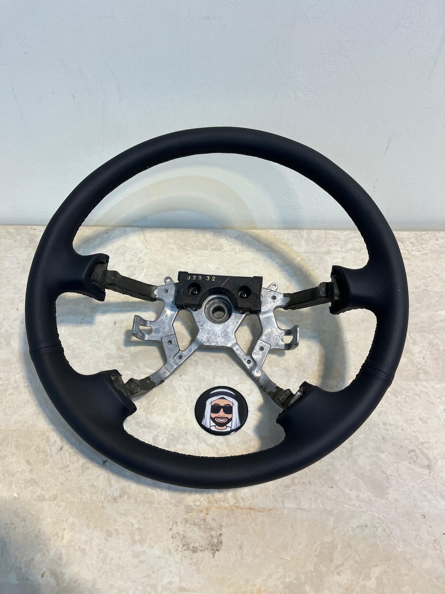 Black Leather Steering Wheel Safari Nissan Patrol Y61 VTC GU