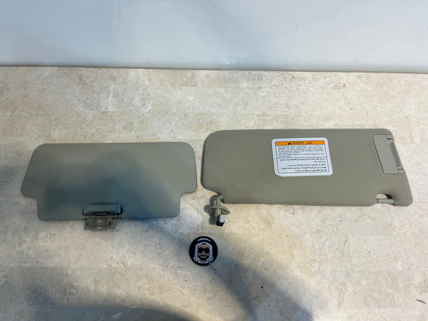 Left Double Sunvisor with Mirror and Light Nissan Patrol Y61 VTC GU (Driver Side)