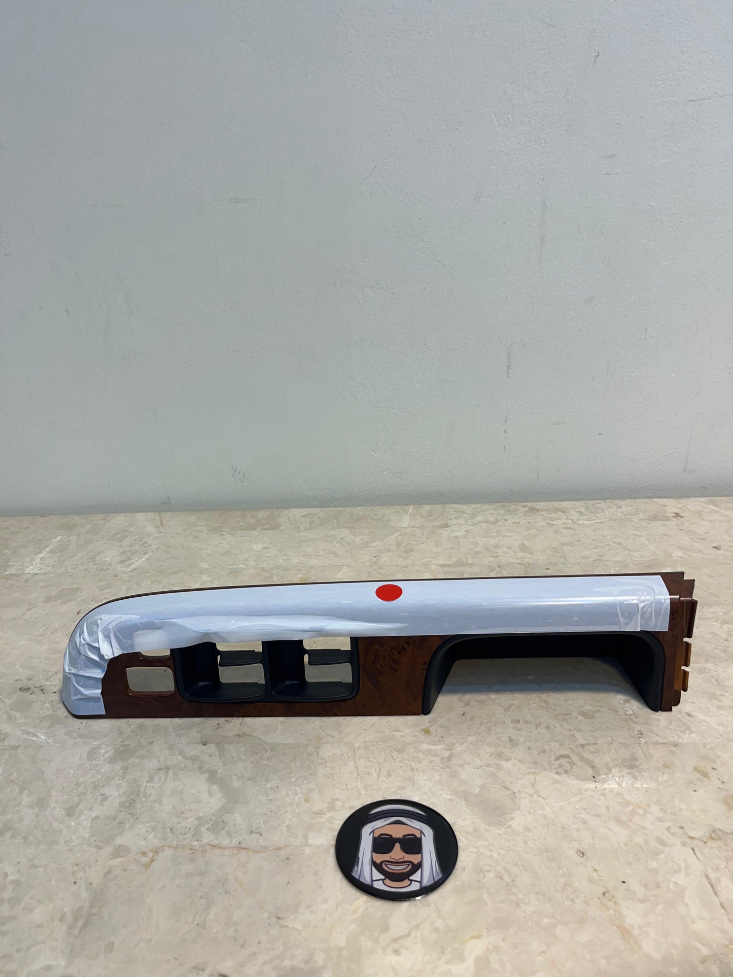 Front Left (Driver Side) Window Switch Trim (Matt Brown Wood Safari) Nissan Patrol Y61 VTC GU (4-door)