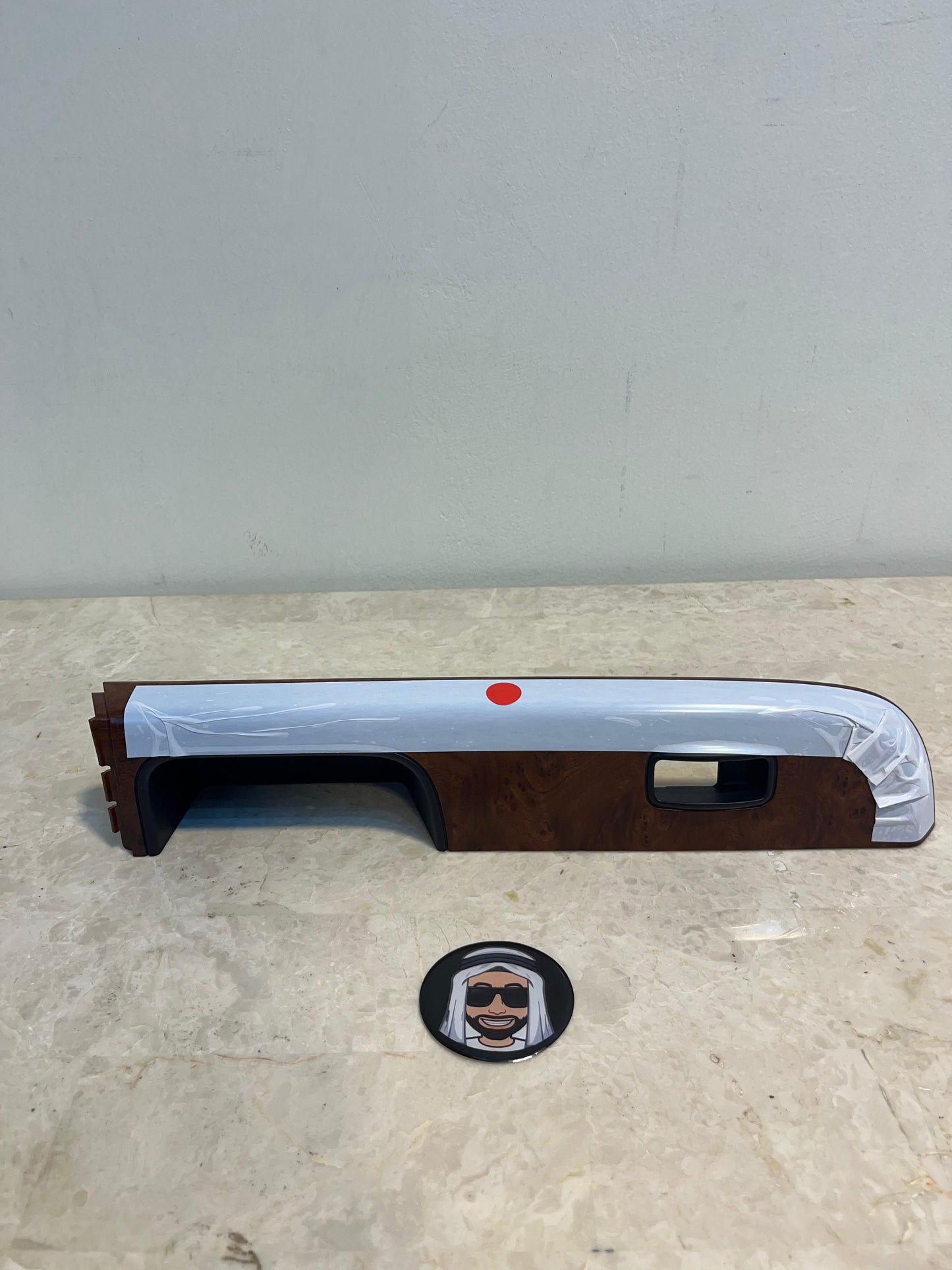 Front Right (Passenger Side) Window Switch Trim (Matt Brown Wood Safari) Nissan Patrol Y61 VTC GU
