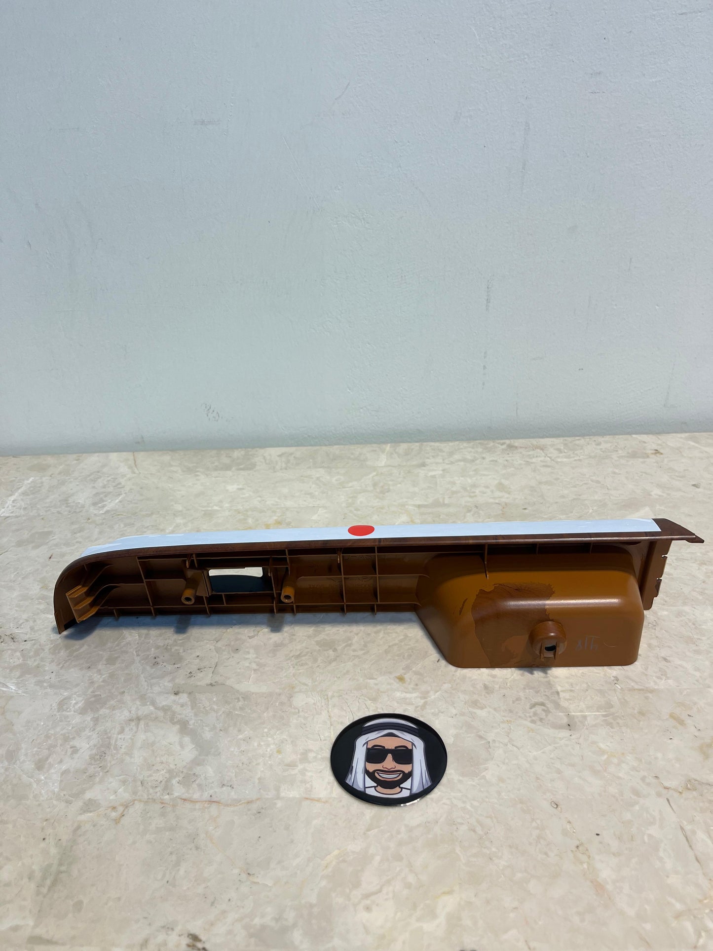 Front Right (Passenger Side) Window Switch Trim (Matt Brown Wood Safari) Nissan Patrol Y61 VTC GU
