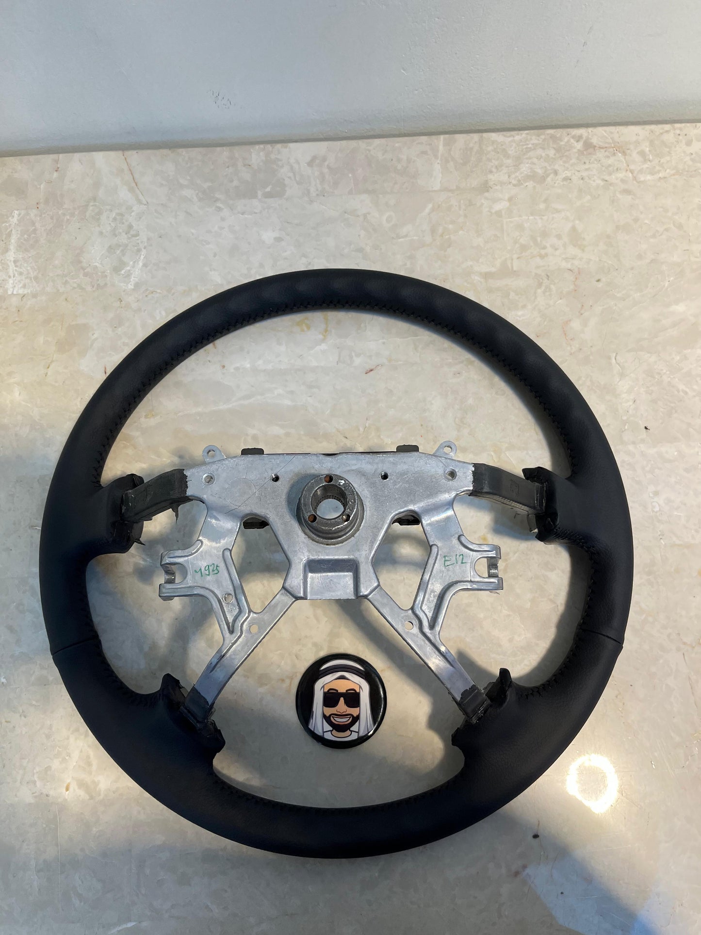 Black Steering Wheel with Matt Brown Wood Safari Nissan Patrol Y61 VTC GU