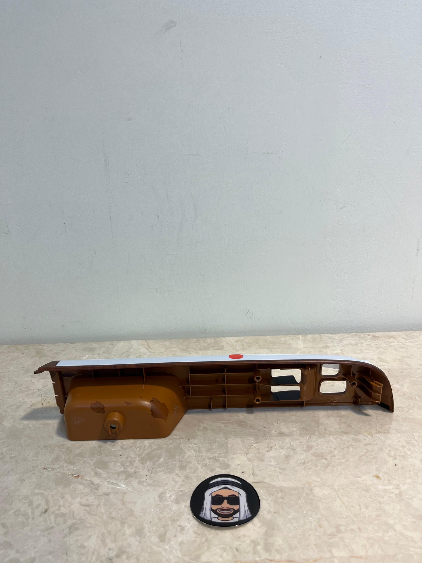 Front Left (Driver Side) Window Switch Trim (Matt Brown Wood Safari) Nissan Patrol Y61 VTC GU (2-door SWB)