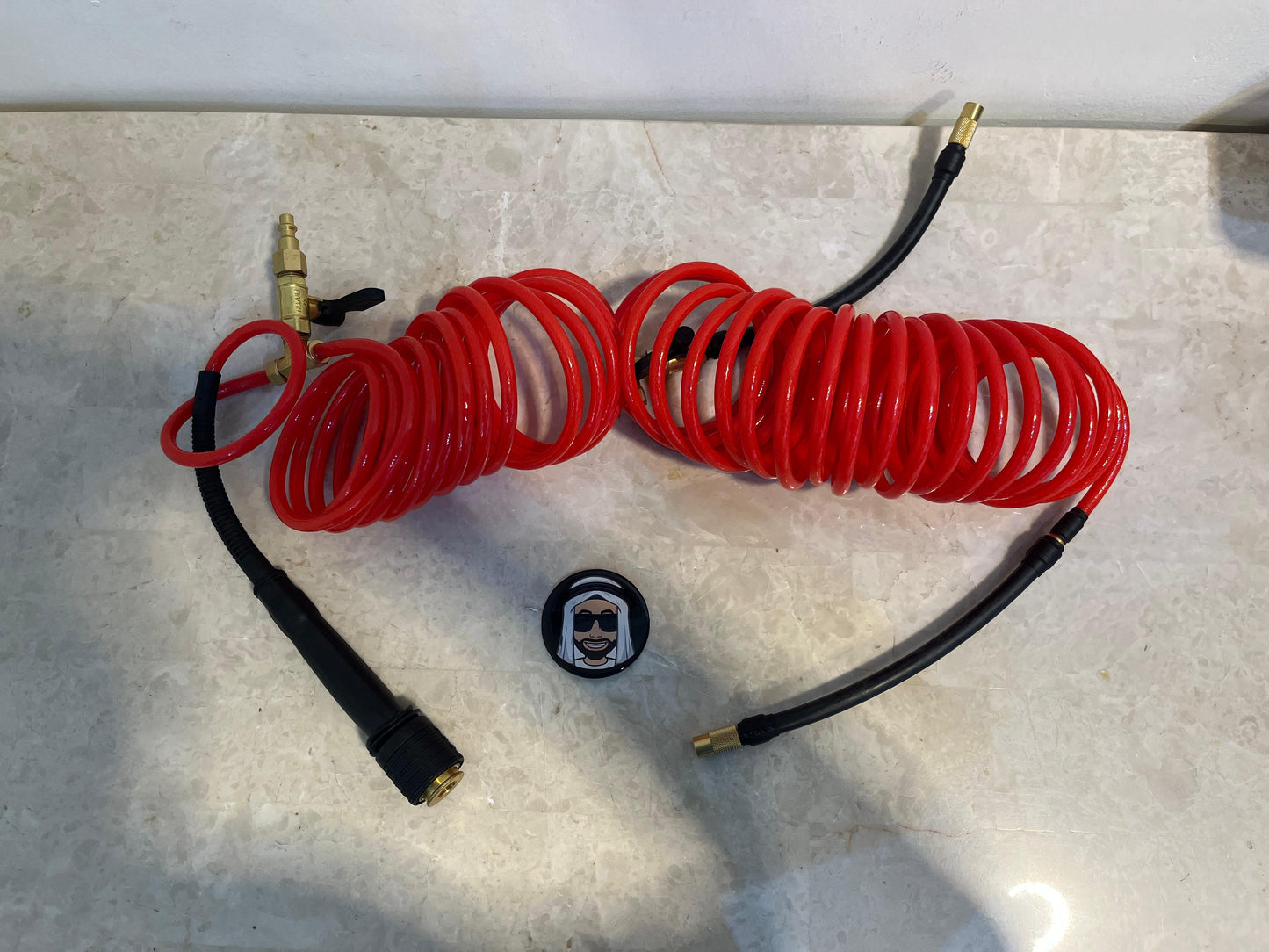 Replacement Hose for Air Compressor Pumps (Dual hose with plastic handle without Gauge)