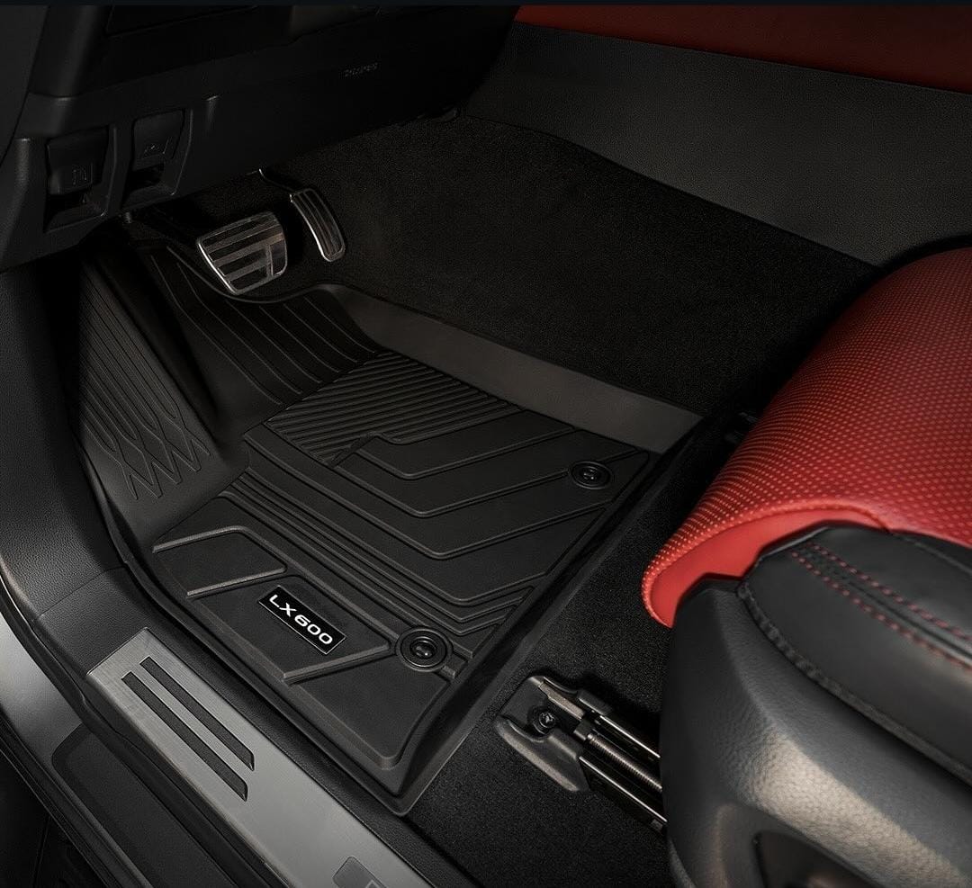 Waterproof Black Rubber Floor Mats - Lexus LX600 Toyota LC300