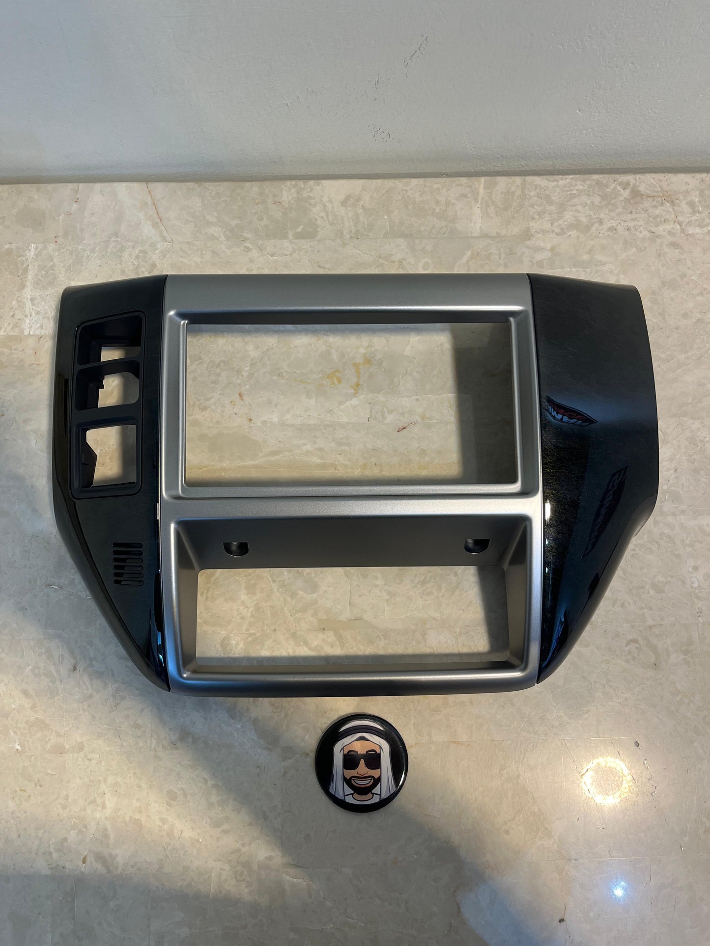 2017-2022 Dash Trim Screen Frame (Shiny Black Wood, Super Safari Screen Size) Nissan Patrol Y61 VTC GU