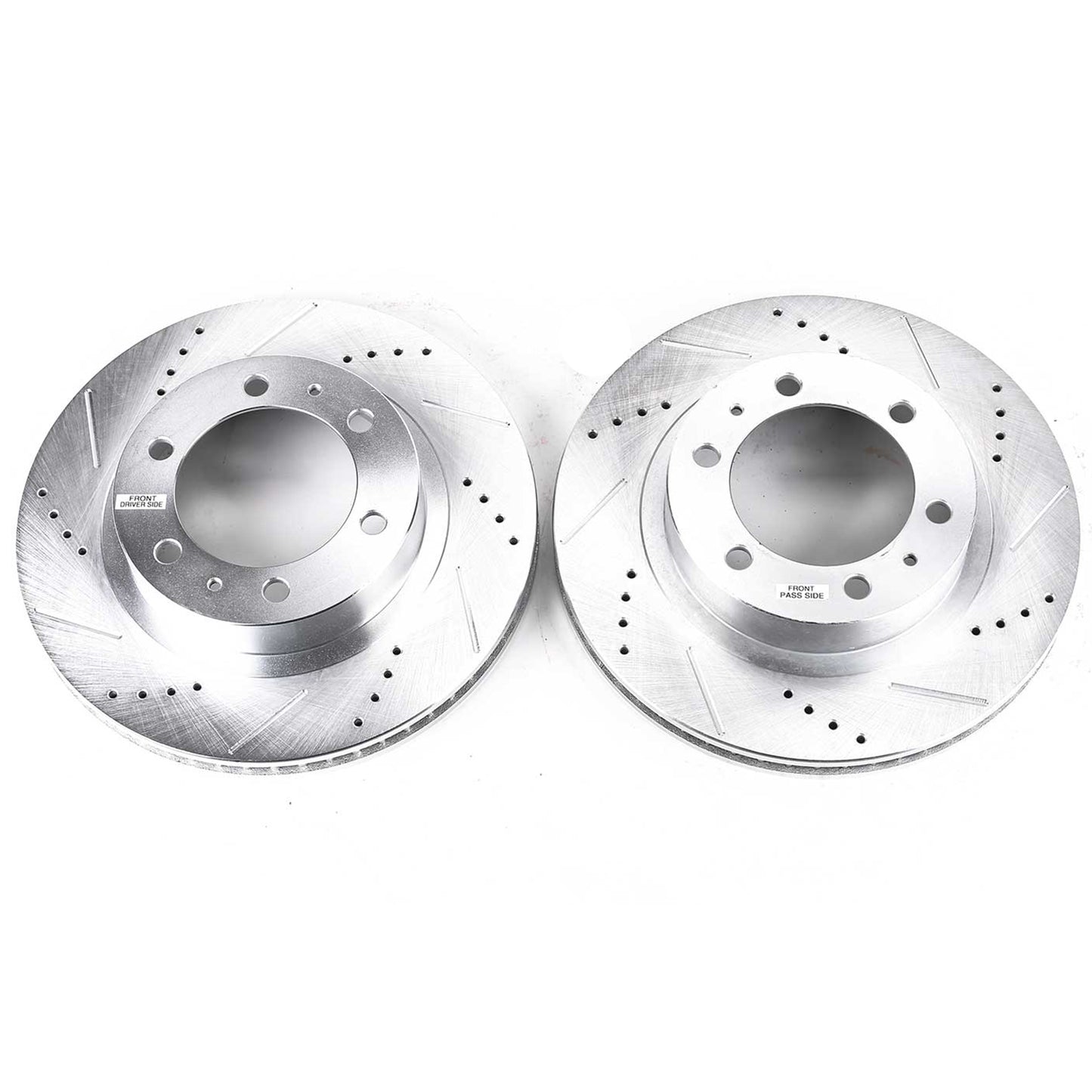 Toyota FJ Cruiser - Front Drilled and Slotted Brake Disc Rotors by PowerStop Evolution (4Runner Tacoma) (JBR1121XPR)