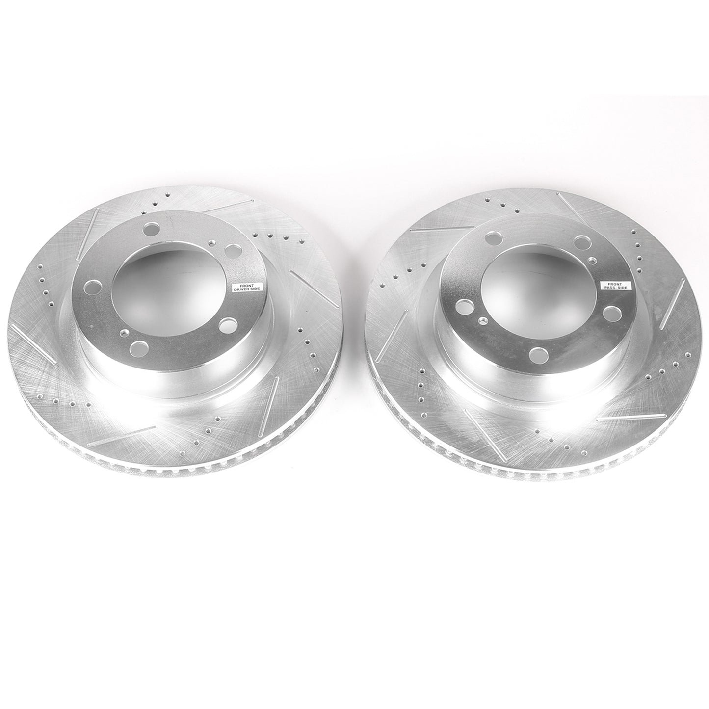 Toyota LC200 (2008-2015) - Front Drilled and Slotted Brake Disc Rotors by PowerStop Evolution (Land Cruiser Lexus LX570) (JBR1312XPR)