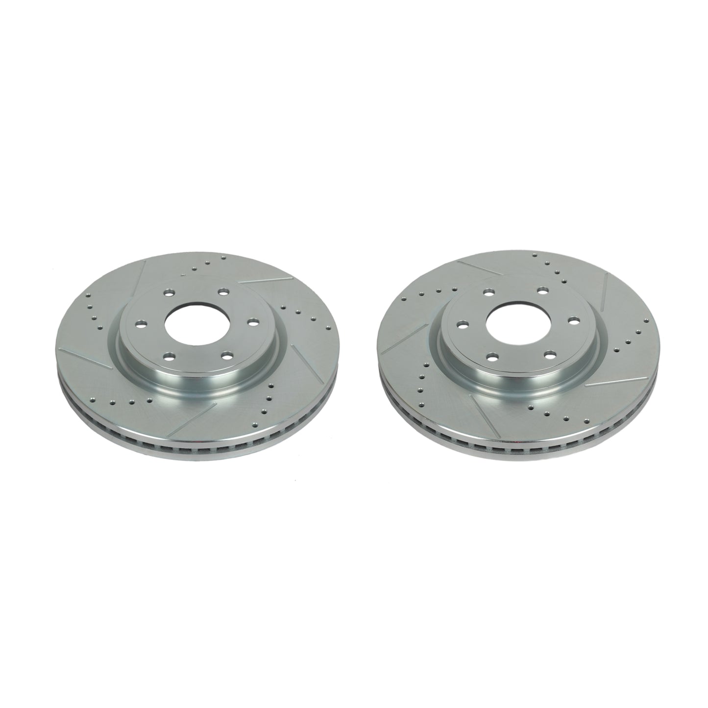 Nissan Patrol Y62 - Front Drilled and Slotted Brake Disc Rotors by PowerStop Evolution (JBR1579XPR)