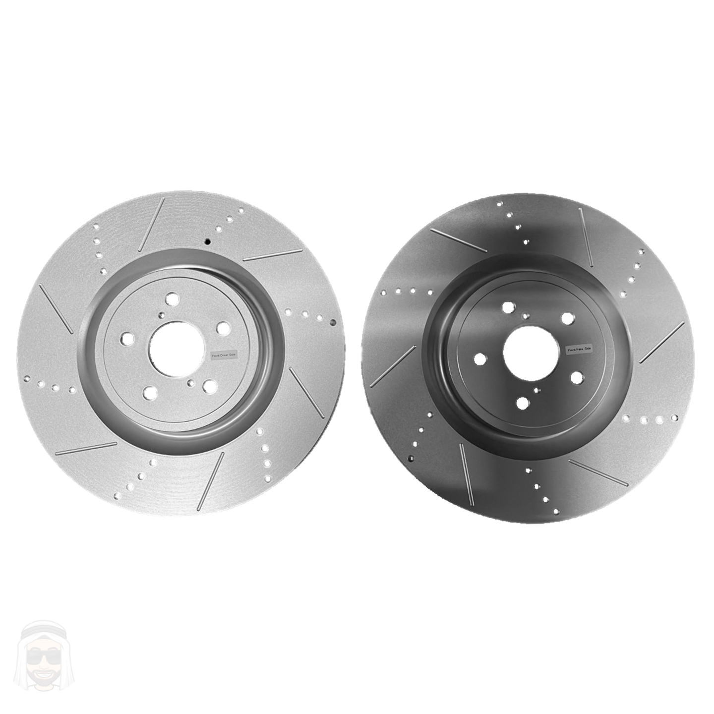 Lexus GSF RCF Sport V8 - Front Drilled and Slotted Brake Disc Rotors by PowerStop Evolution