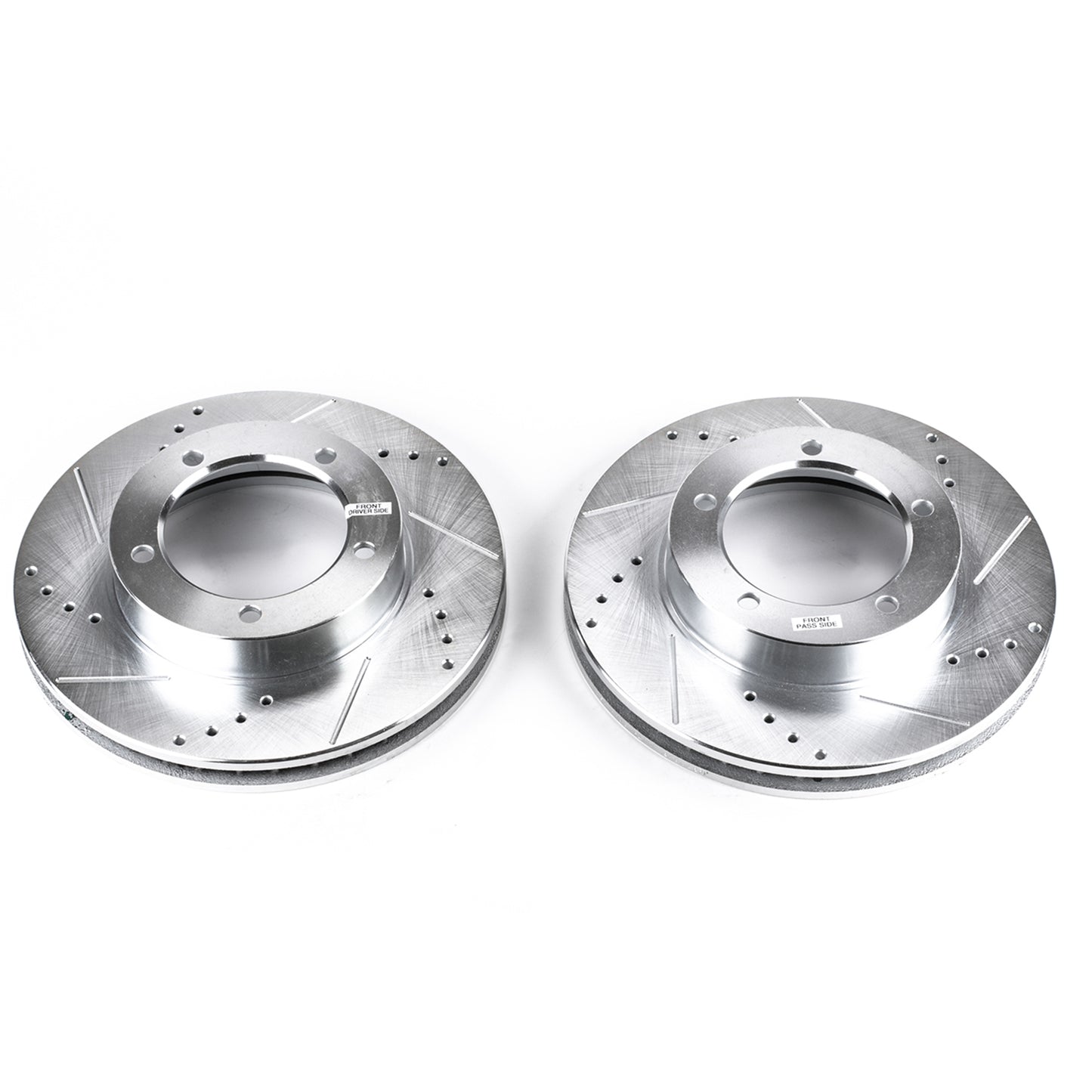 Toyota LC100 and Lexus LX470 - Front Drilled and Slotted Brake Disc Rotors by PowerStop Evolution (Land Cruiser) (JBR735XPR)
