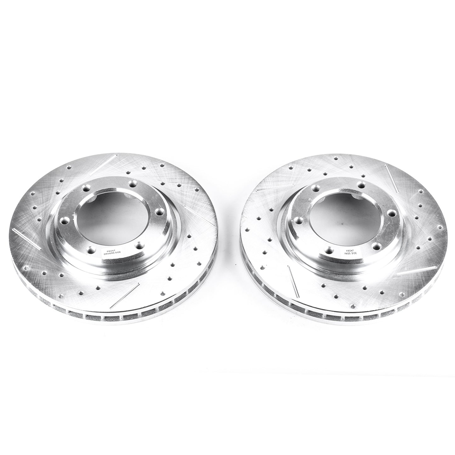 Toyota LC80 and Lexus LX450 - Front Drilled and Slotted Brake Disc Rotors by PowerStop Evolution (Land Cruiser) (JBR742XPR)
