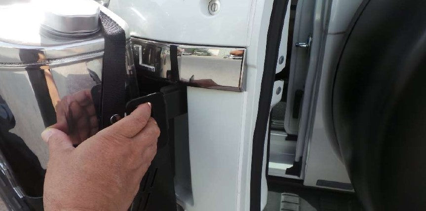 Falcon Jerry Can Holder with door handle Nissan Patrol Y61 VTC GU
