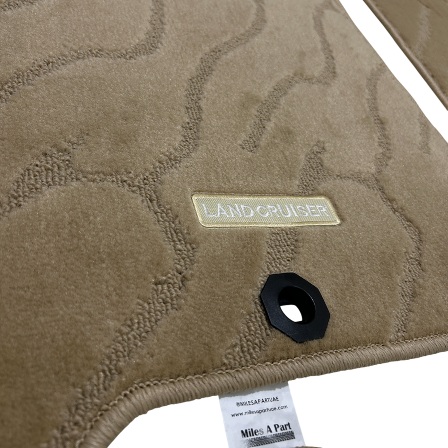 Toyota Land Cruiser 2008-2015 Beige Floor Mats with Logo (LC200)