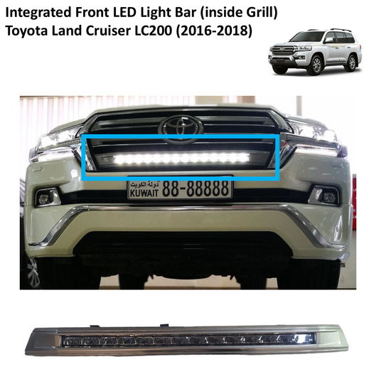 Integrated Front LED Light Bar for Toyota Land Cruiser LC200