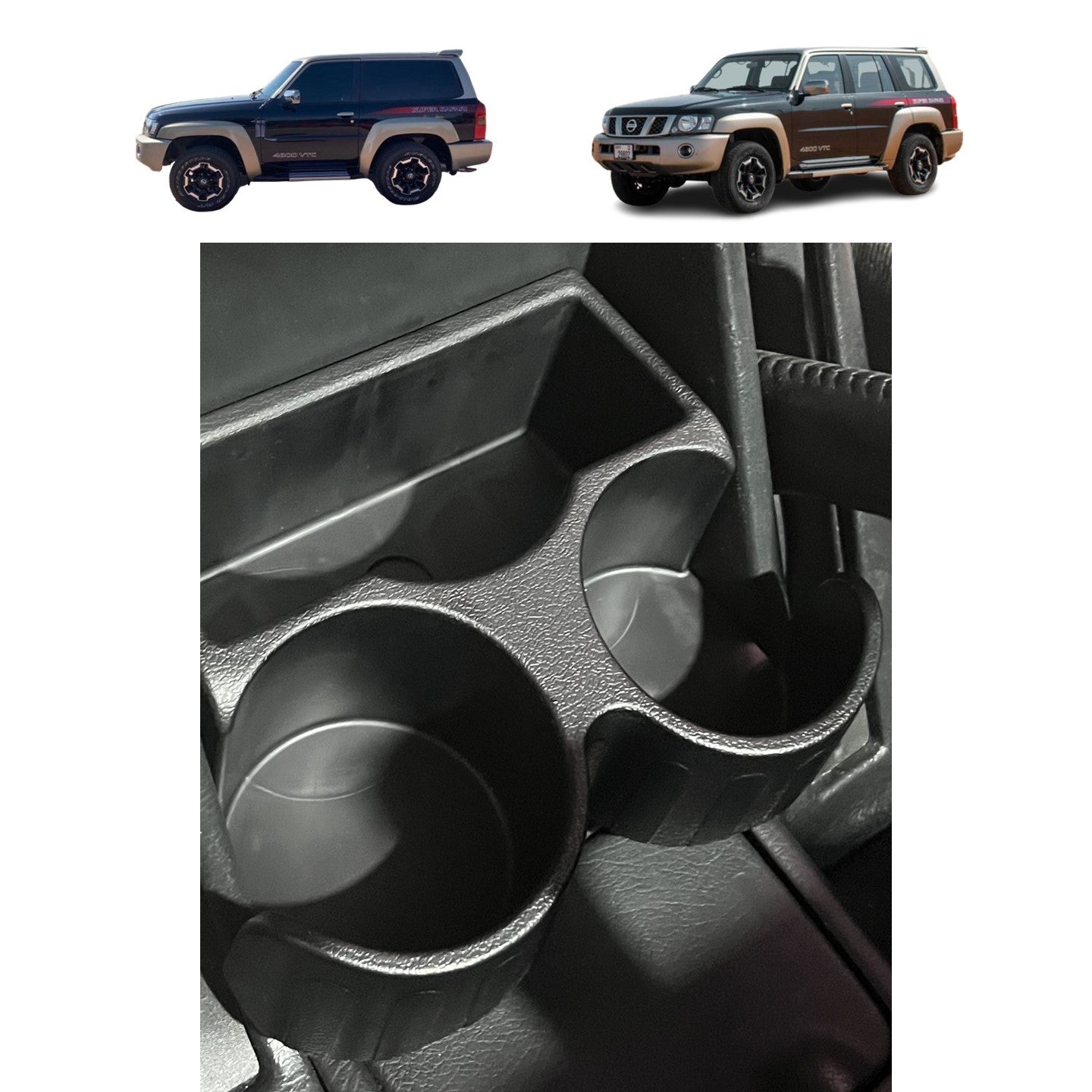 3-in-1 Black Large Cup Holder Nissan Patrol Y61 VTC GU
