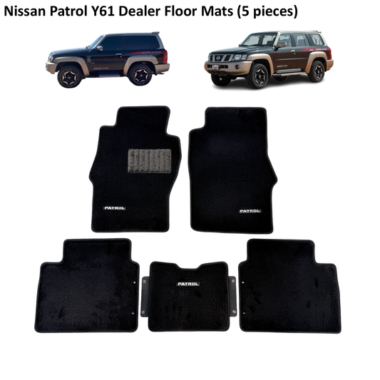 Black Floor Mats Nissan Patrol Y61 VTC GU (with PATROL Logo)