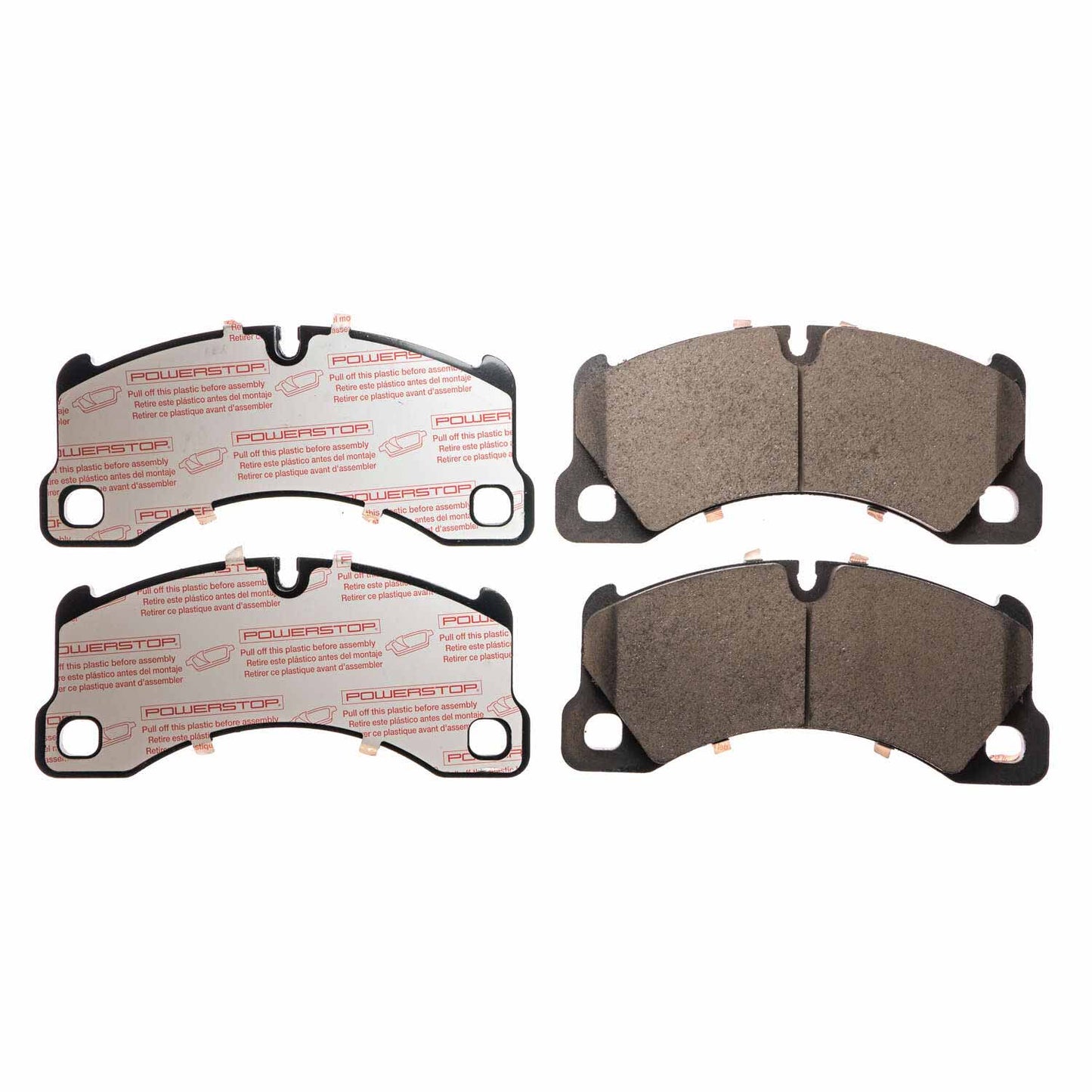 Cayenne Panamera Macan - Front Carbon Fiber Ceramic Brake Pads by PowerStop NextGen (Porsche Turbo S Hybrid base 4S Executive GTS Performance VW Touareg Volkswagen) (NXE-1349)