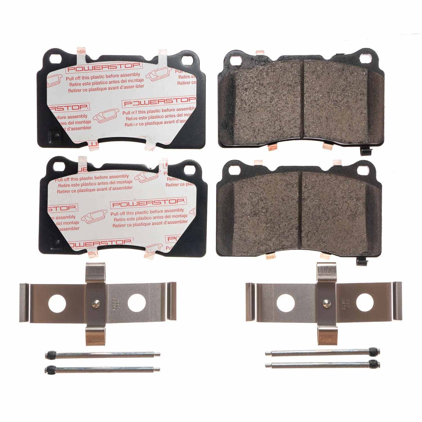 Cadillac Chevrolet Ford Mitsubishi Subaru - Front Carbon Fiber Ceramic Brake Pads by PowerStop NextGen NXT-1050 (Volvo V70 WRX STi BRZ Lancer Evolution Mustang Shelby GT500 Corvette C7 Stingray Camaro SS LT1 LS ATS STS HD CTSV) (NXT-1050)