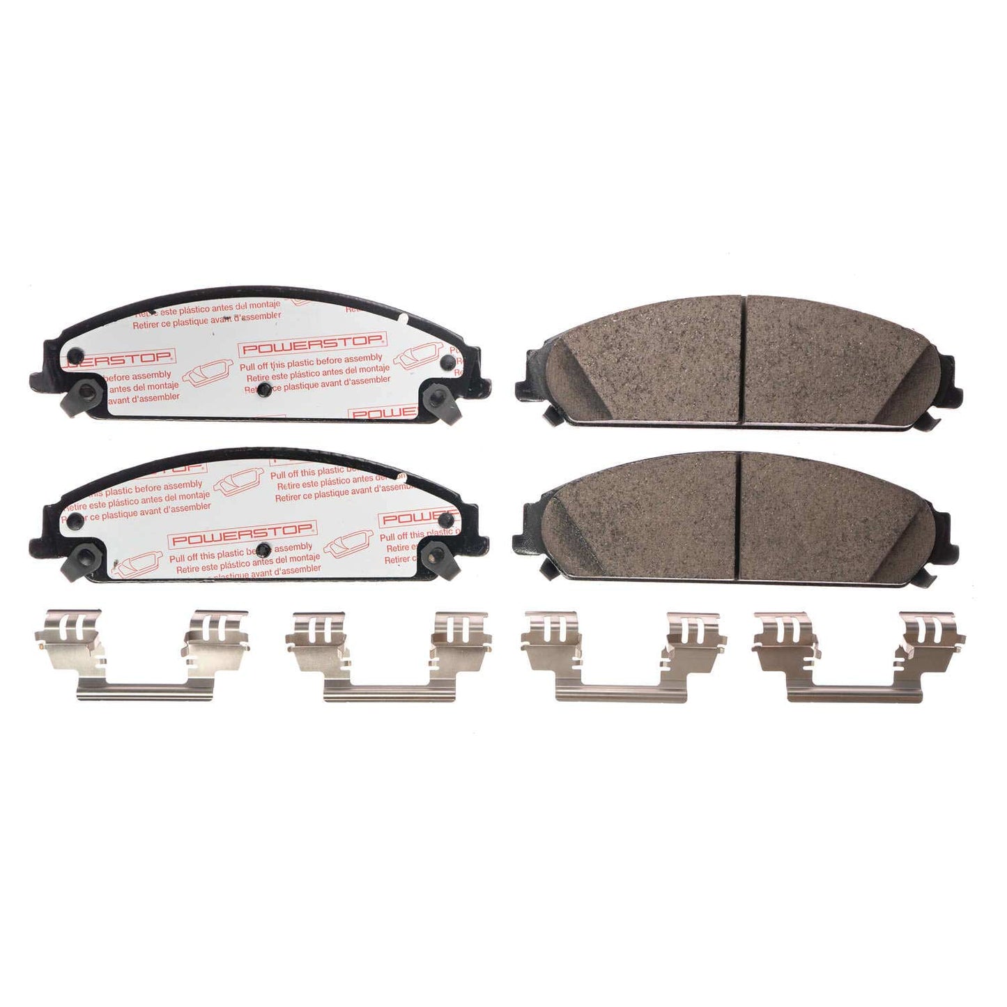 Dodge 2-Piston - Front Carbon Fiber Ceramic Brake Pads by PowerStop NextGen (Charger Challenger V8 5.7 RT AWD Chrysler 300 Magnum) (NXT-1058)