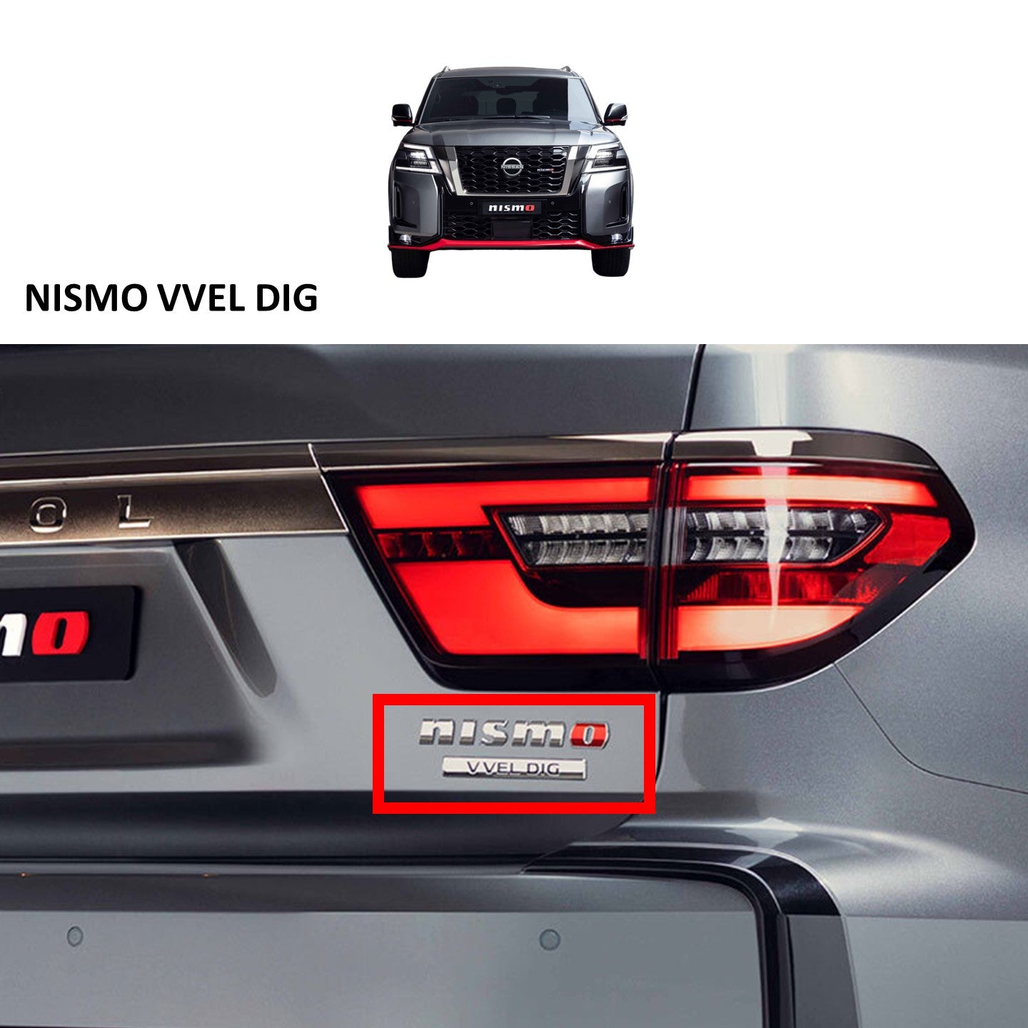 Nismo Emblem Badge for Nissan Patrol Y62 (with VVEL DIG)