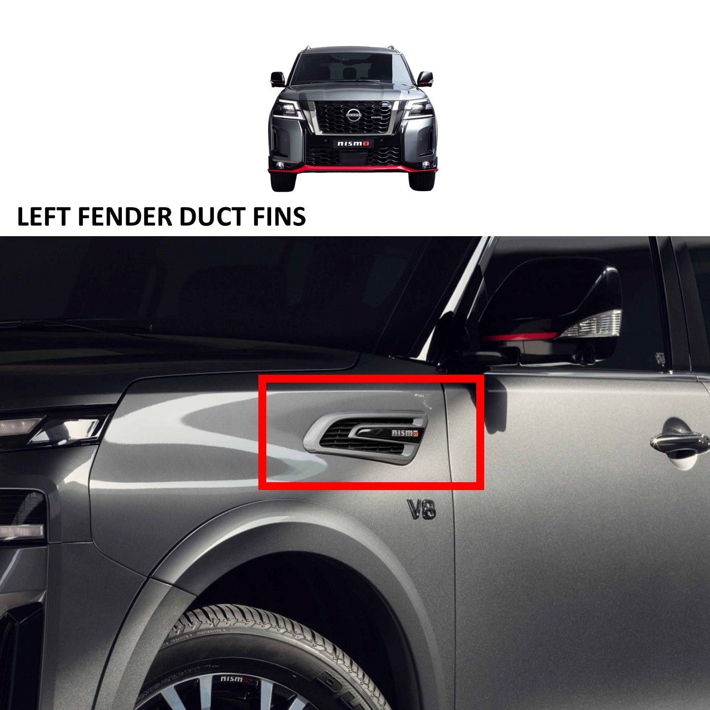Nismo Left Fender Duct Fins - Nissan Patrol Y62