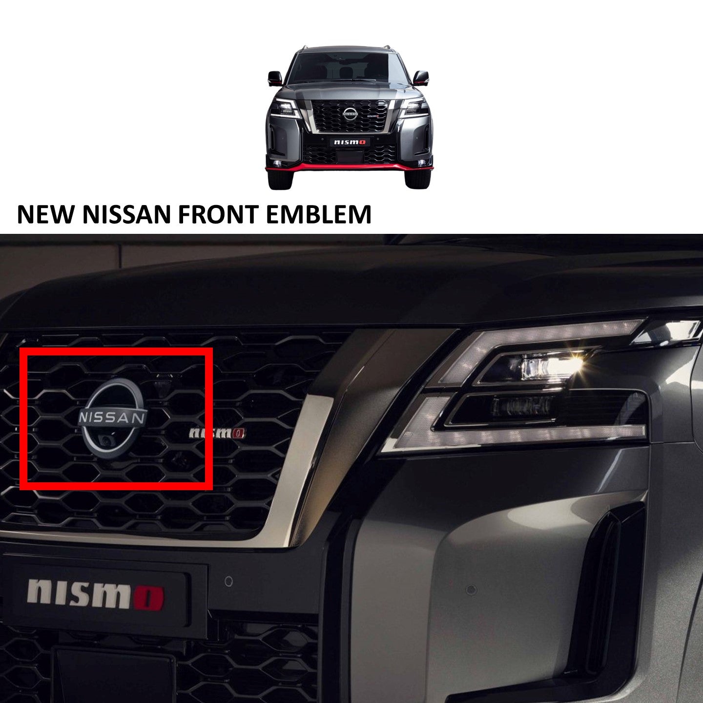 Nissan New Emblem Badge for Front Grill - Nissan Patrol Y62