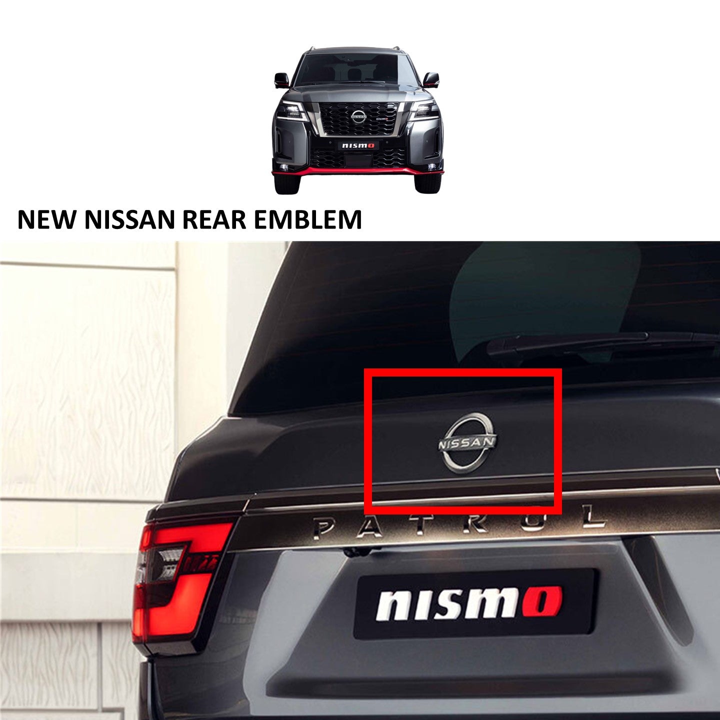 Nissan New Emblem Badge for Rear Boot Door - Nissan Patrol Y62