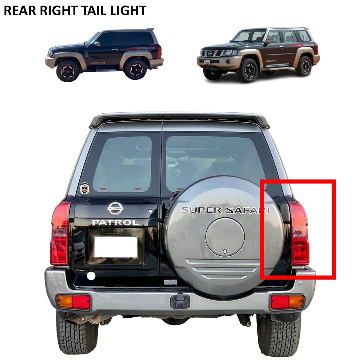 Rear Right Tail Light - Nissan Patrol Y61 VTC GU