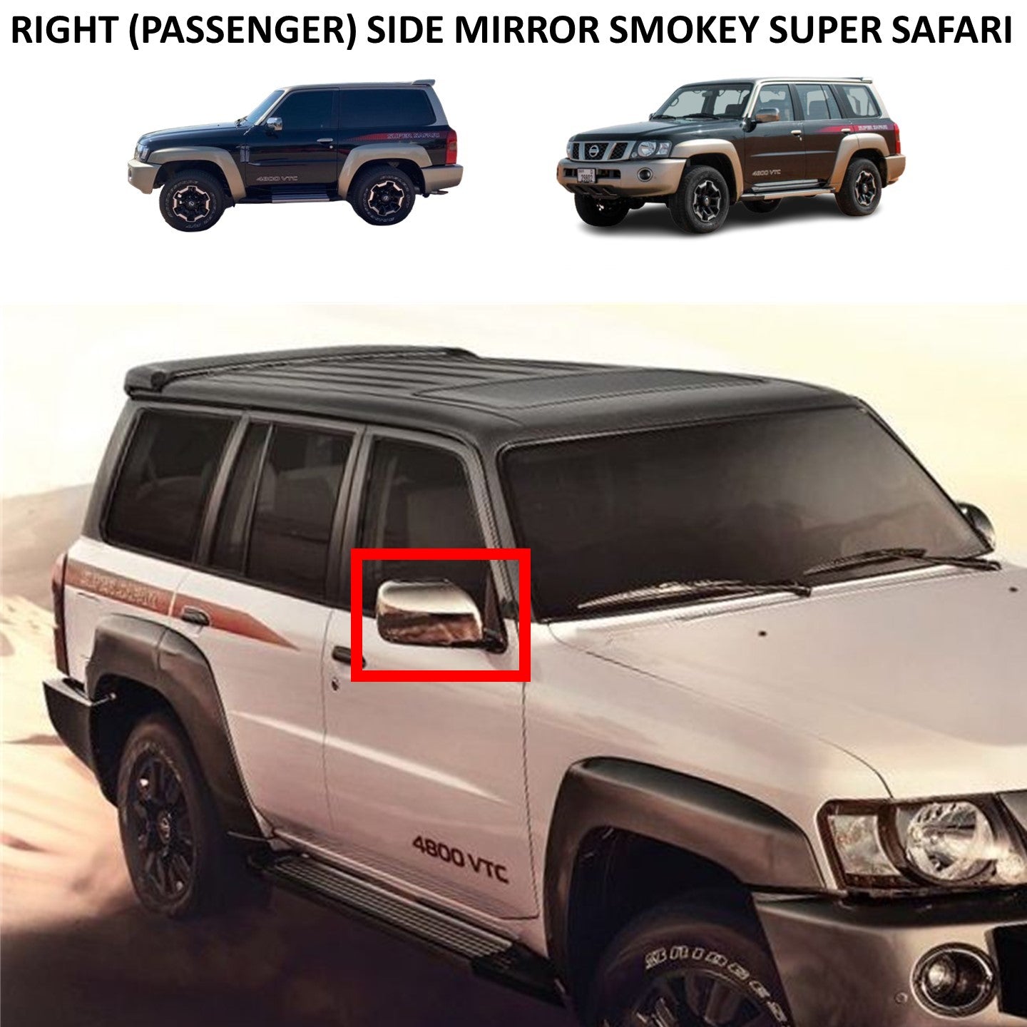 Side Mirror Right Assembly - Nissan Patrol Y61 GU VTC