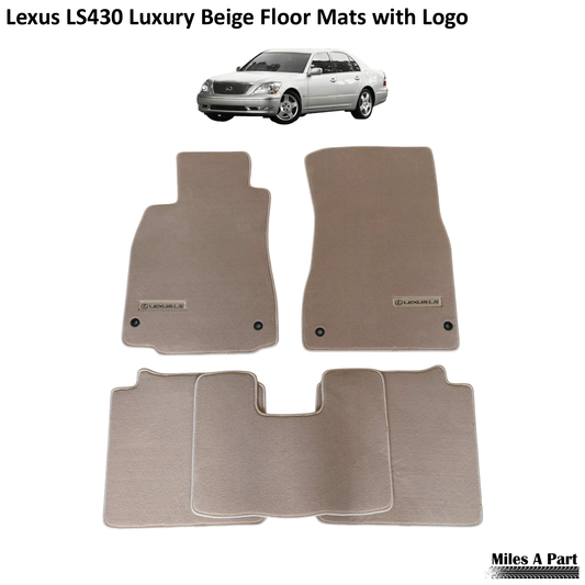 Lexus LS430 Luxury Beige Floor Mats with Logo