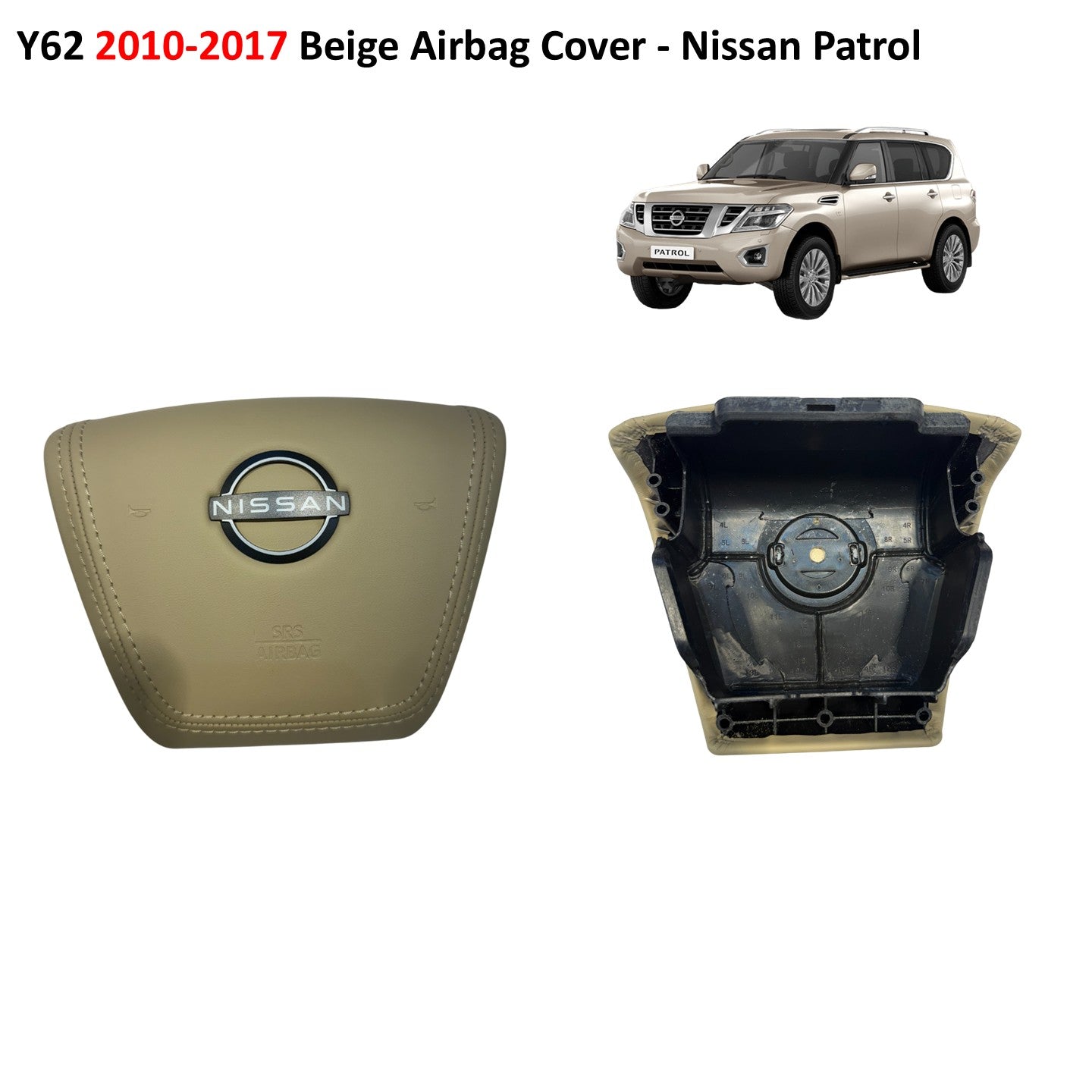 Y62 2010-2017 Beige Airbag Cover - Nissan Patrol