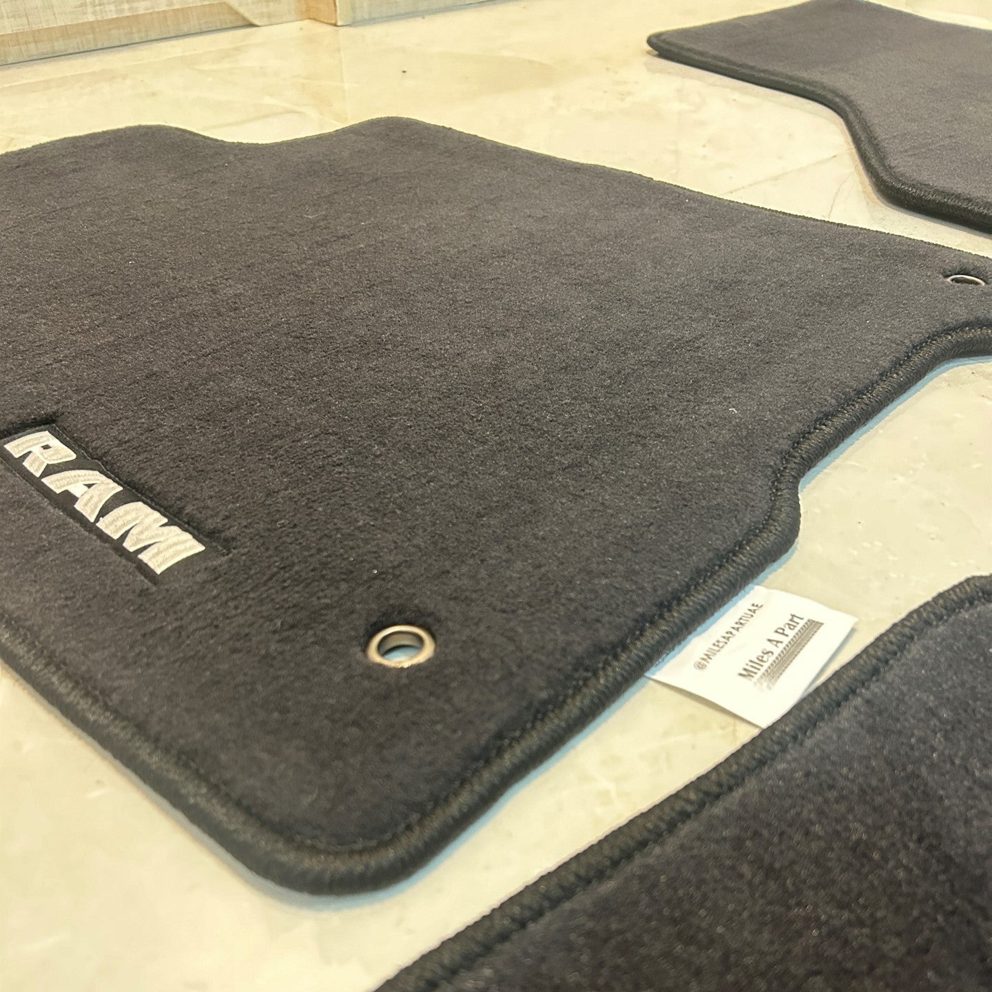 Dodge RAM 2013-2024 Luxury Black Floor Mats with Logo (5 pieces)