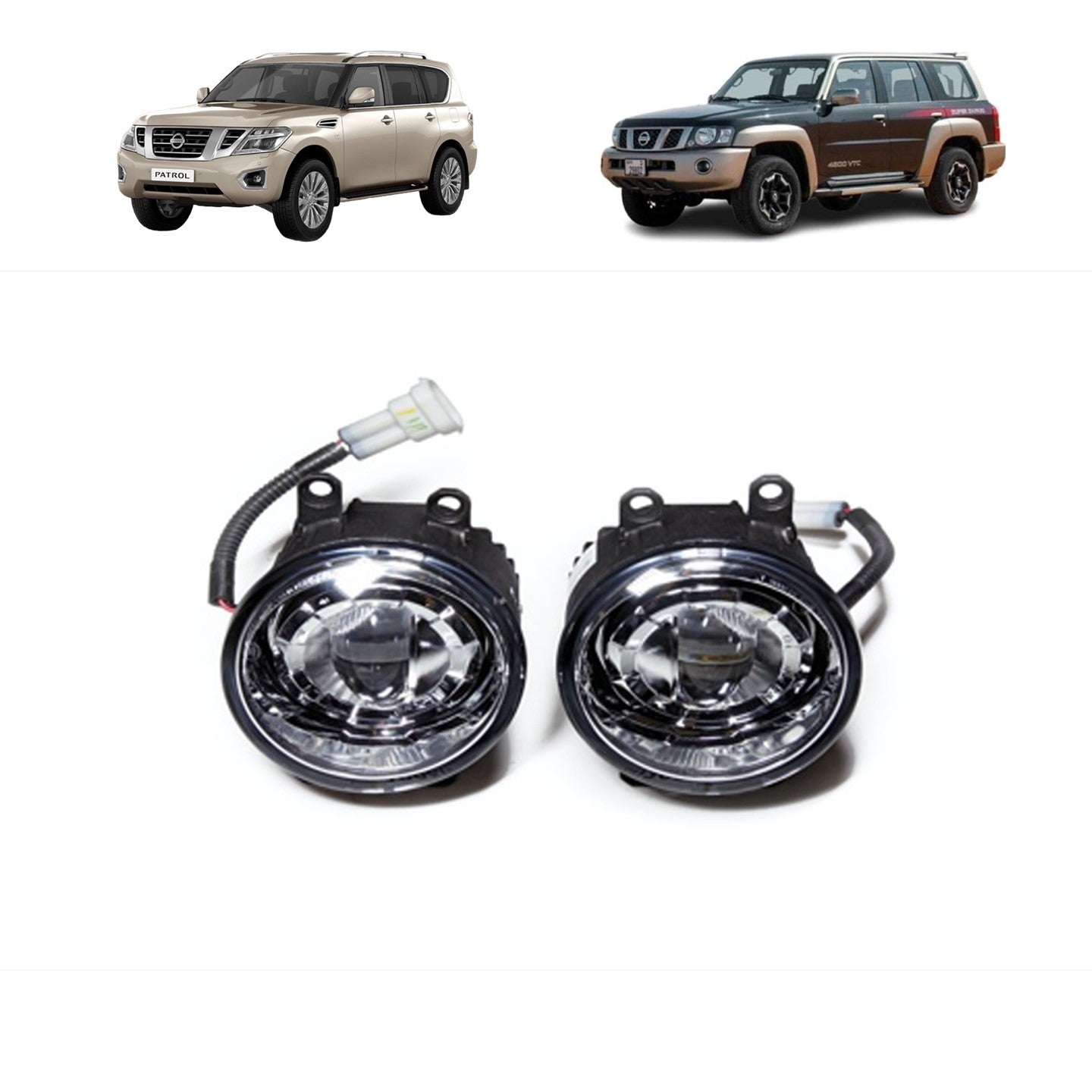 Front LED Fog Lights Nissan Patrol Y61 VTC GU and Y62