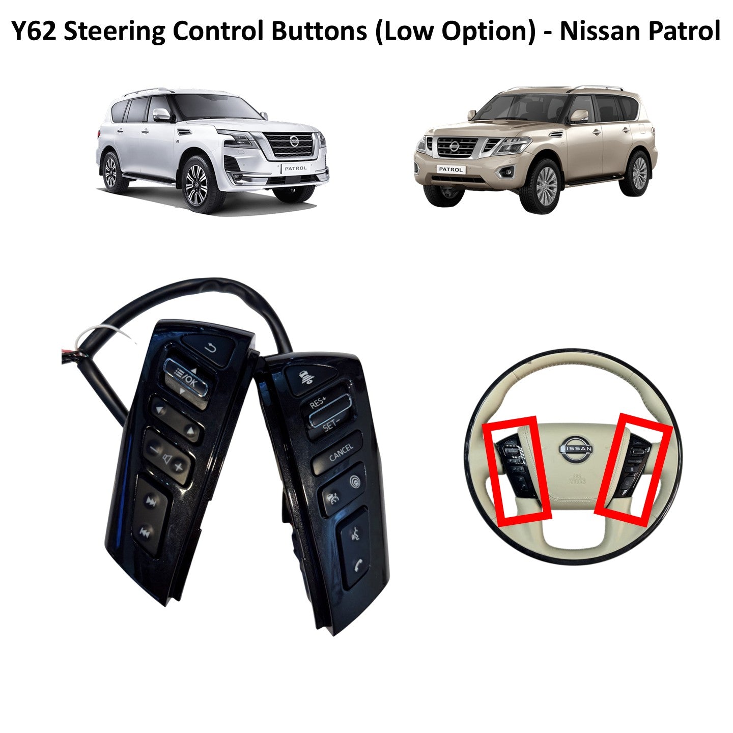 Y62 Steering Control Buttons (Low Option) - Nissan Patrol