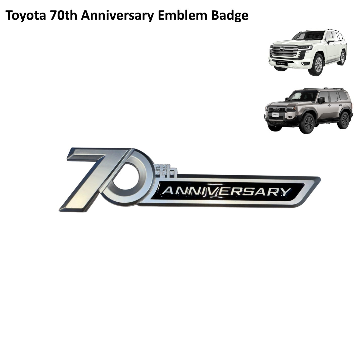 Toyota 70th Anniversary Emblem Badge - Land Cruiser Prado LC250 LC300