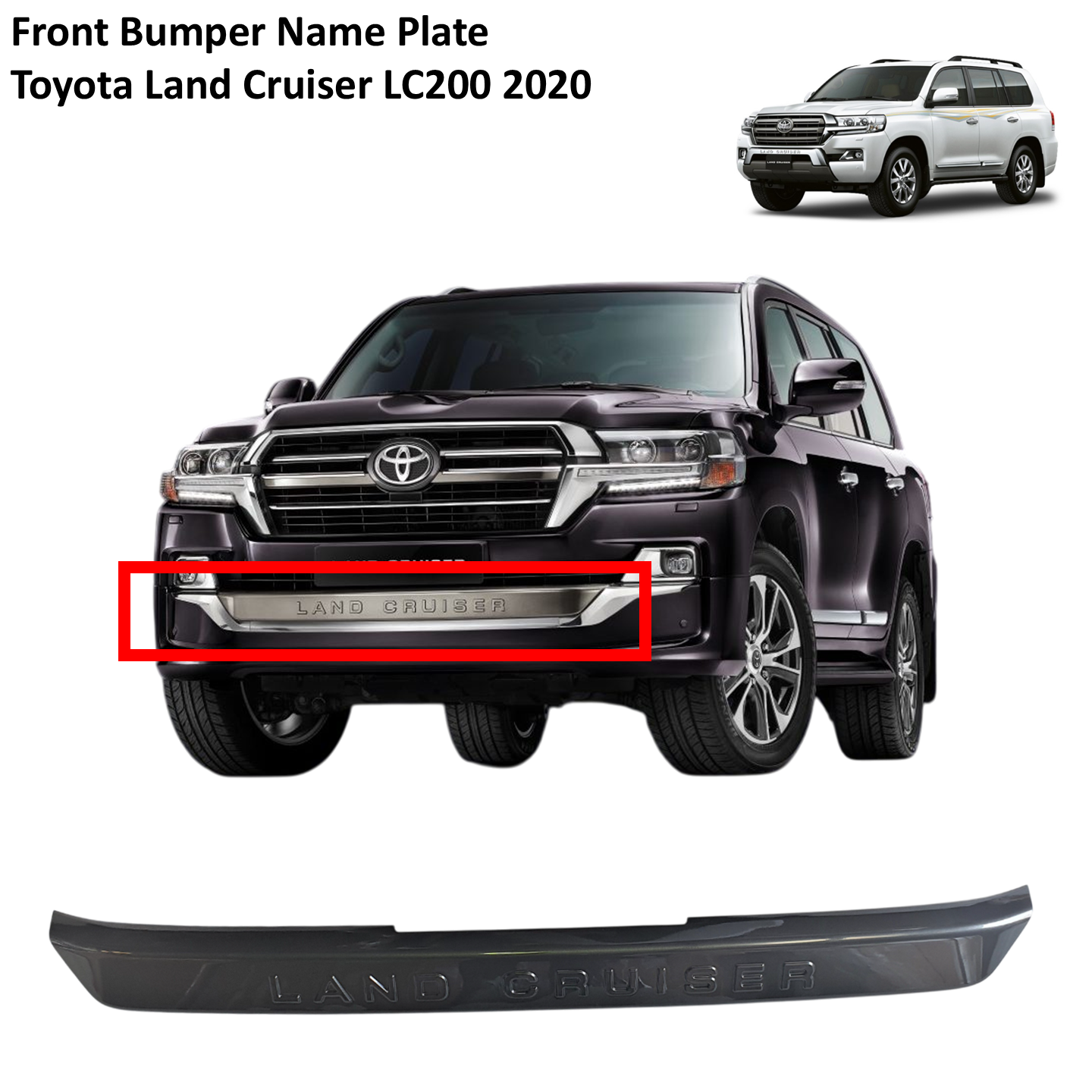 Name Plate for Front Bumper - Toyota Land Cruiser LC200