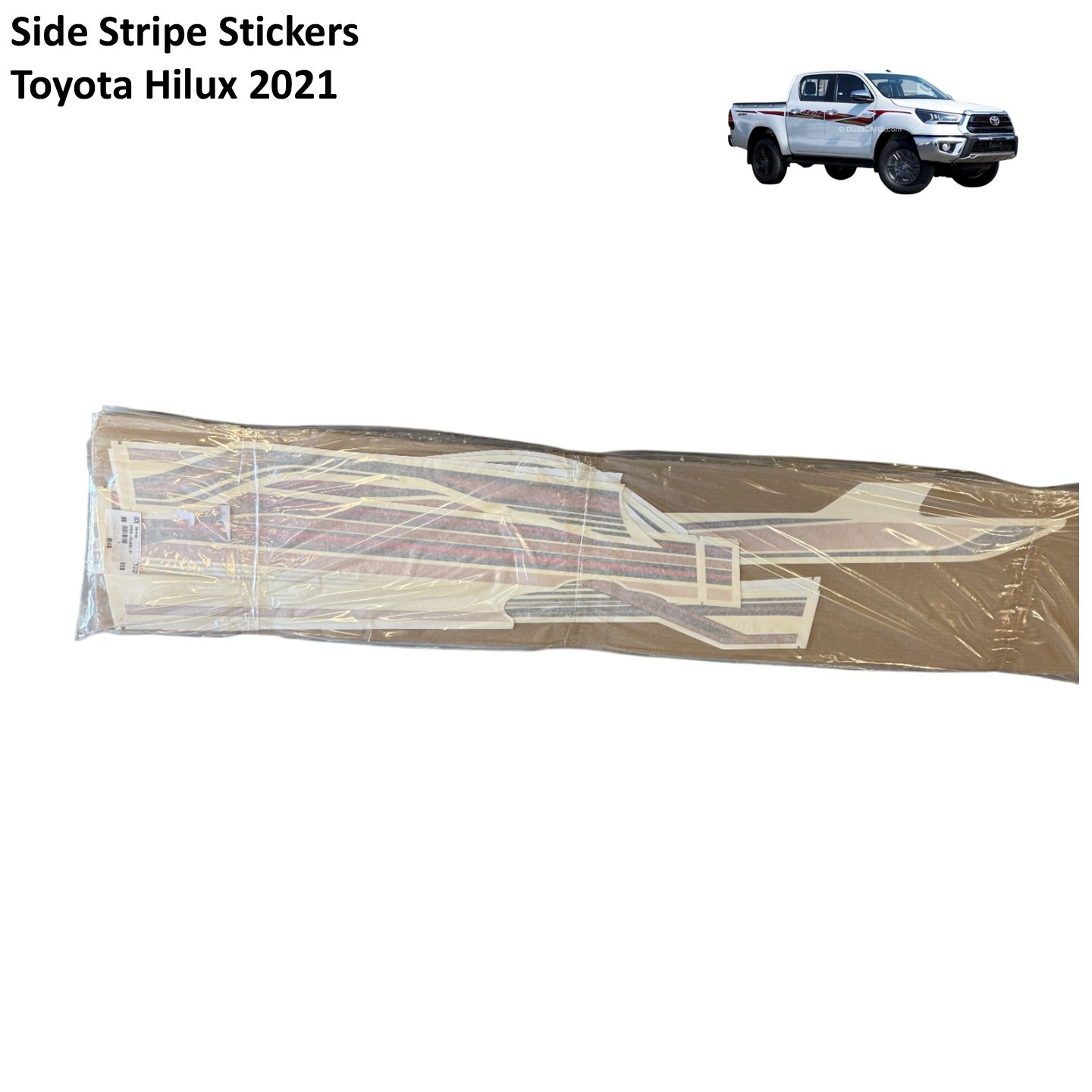 Side Stripe Stickers Toyota Hilux Double Cab 2021