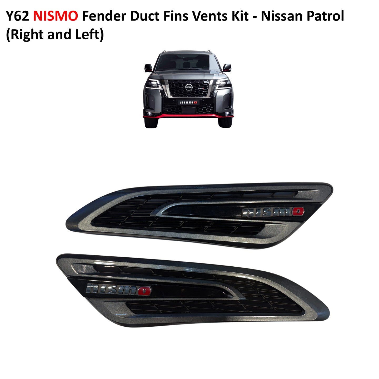 Y62 Nismo Fender Duct Fins Vents Kit (Right and Left) - Nissan Patrol
