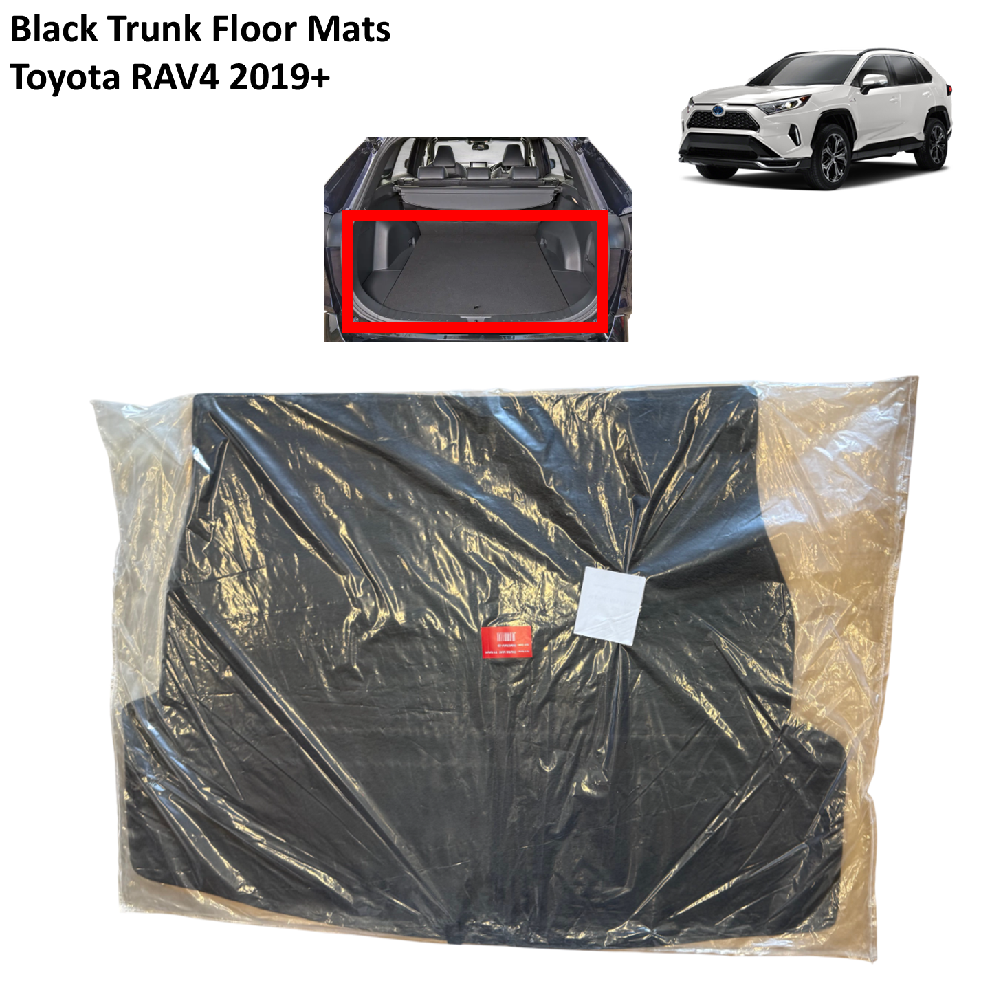 Black Rear Trunk Floor Mat - Toyota RAV4