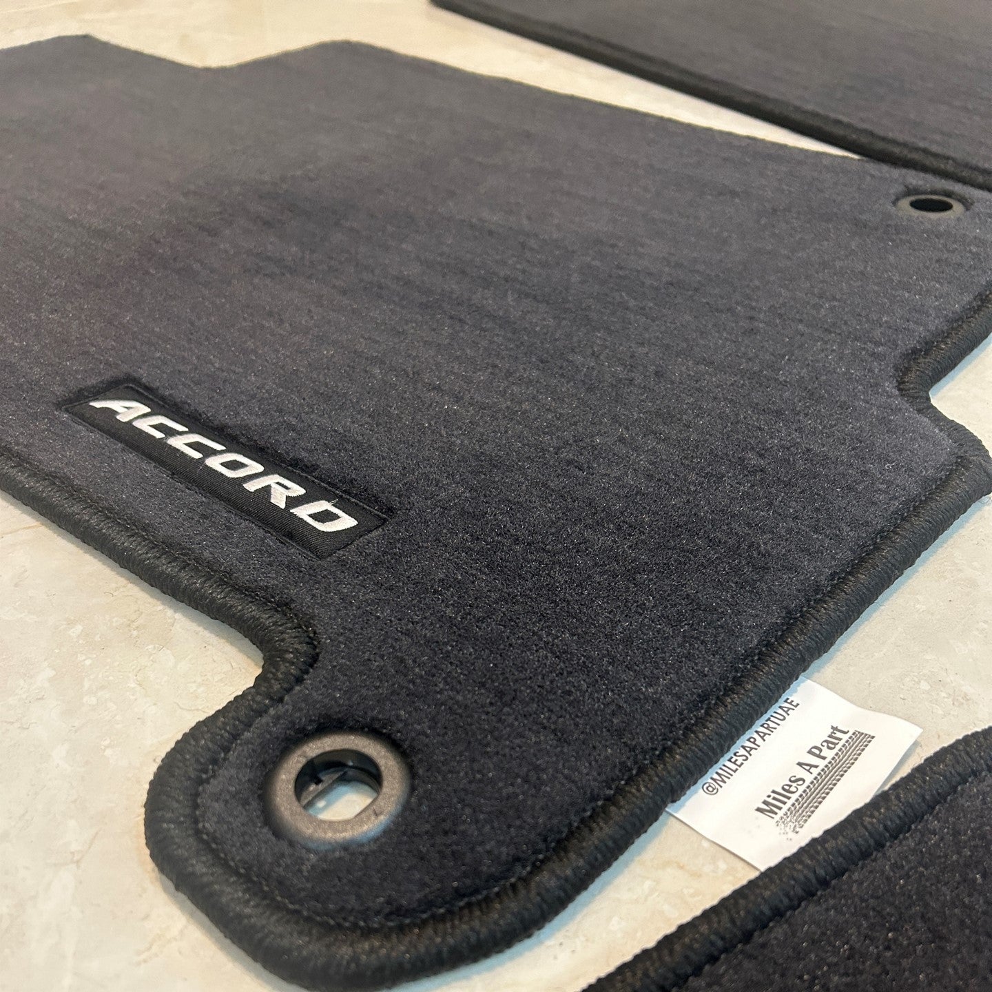 Honda Accord 2013-2017 Luxury Black Floor Mats with Logo (5 pieces)
