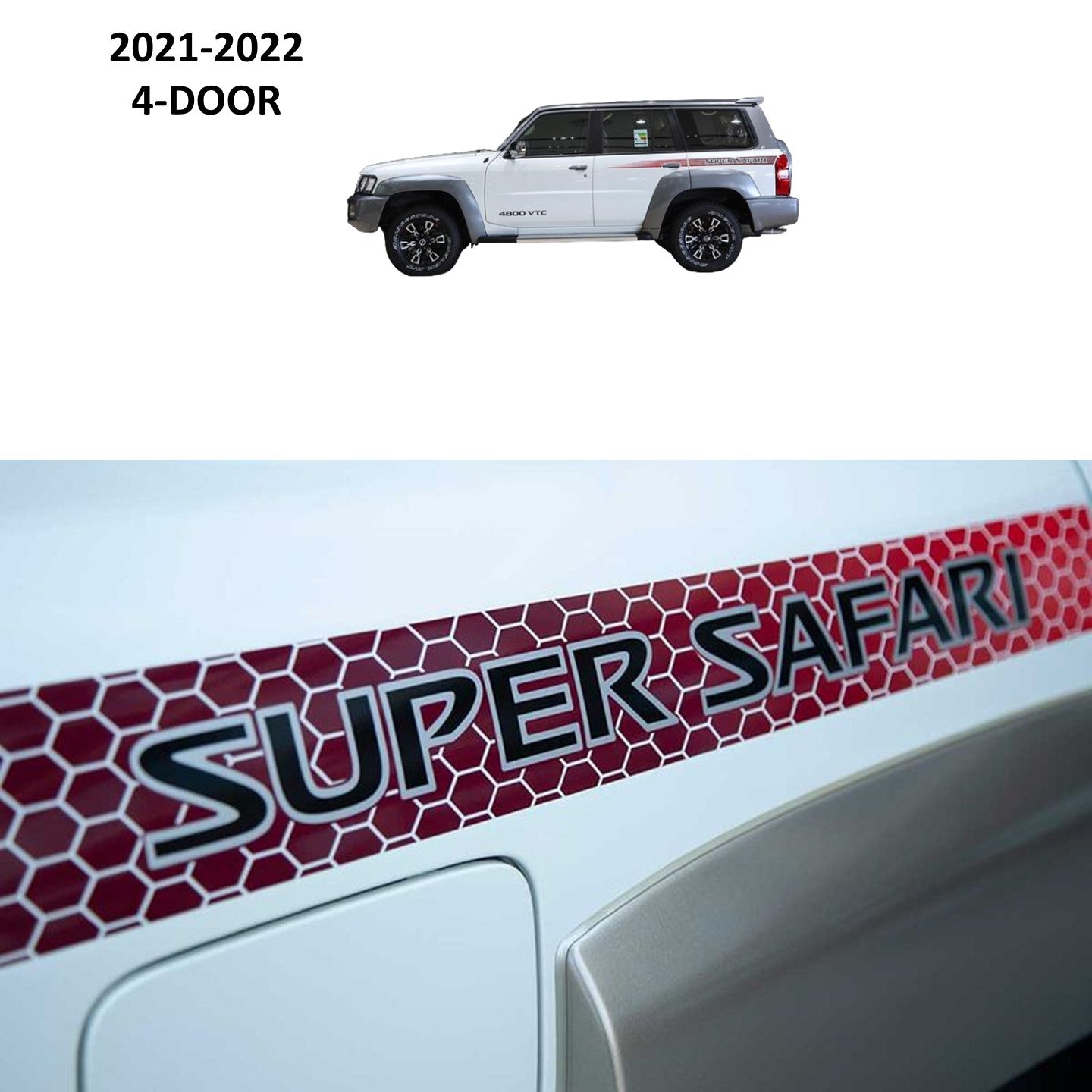 Super Safari 4-door 2021 2022 Side Stripe Stickers - Nissan Patrol Y61 VTC GU