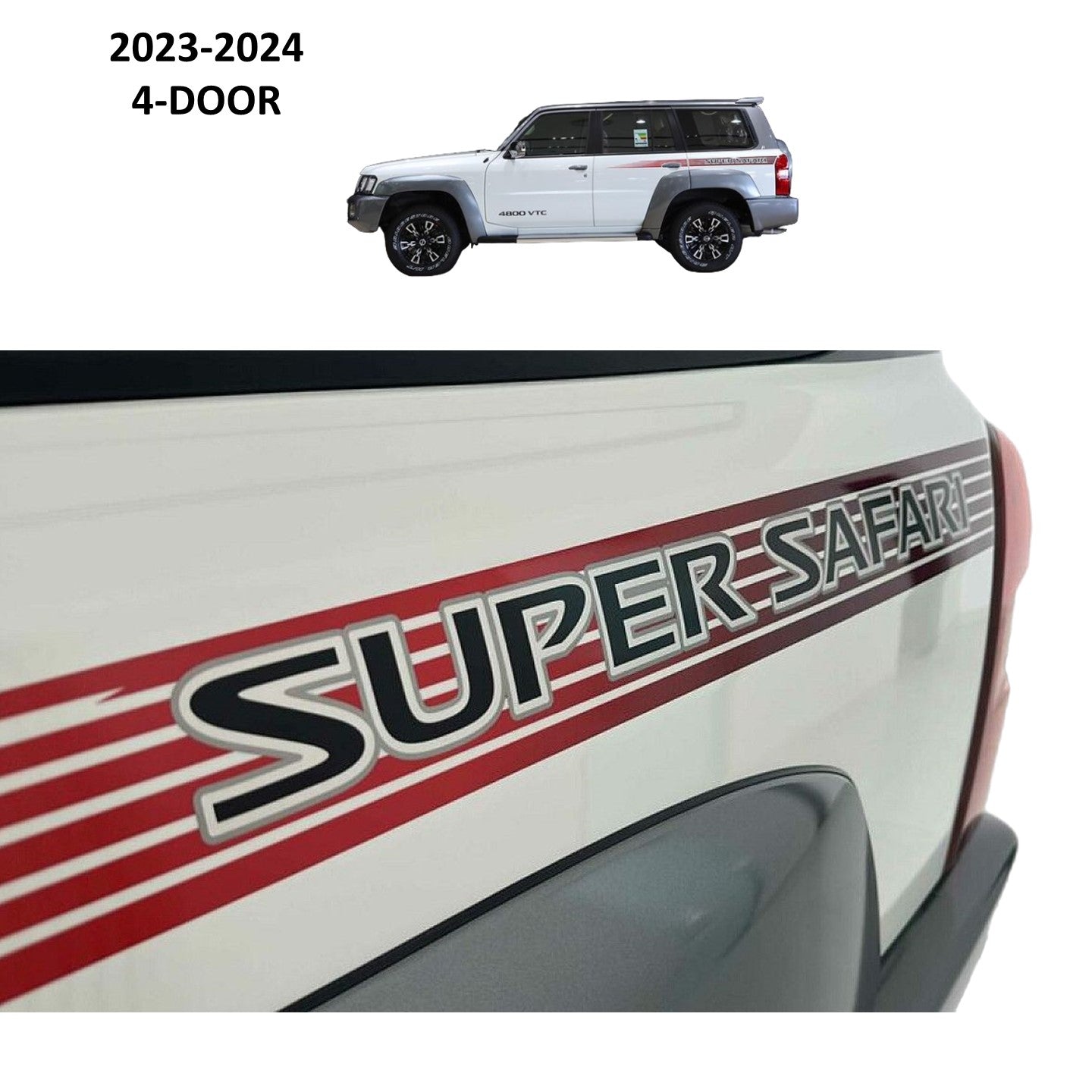 Super Safari 4-door 2023 2024 Side Stripe Stickers - Nissan Patrol Y61 VTC GU