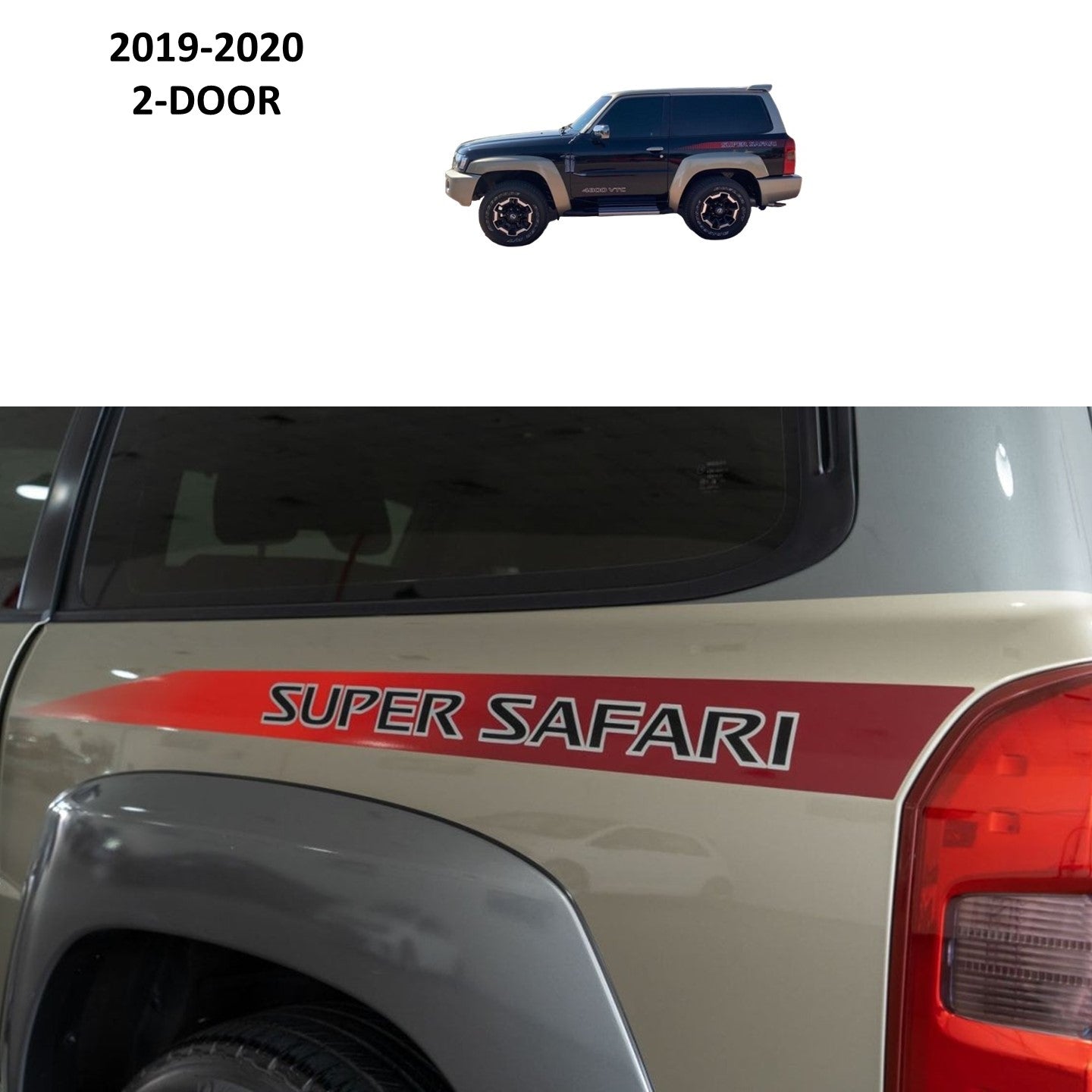 Super Safari SWB 2019 2020 Side Stripe Stickers - Nissan Patrol Y61 VTC GU