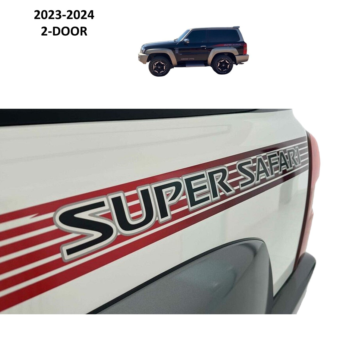 Super Safari SWB 2023 2024 Side Stripe Stickers - Nissan Patrol Y61 VTC GU