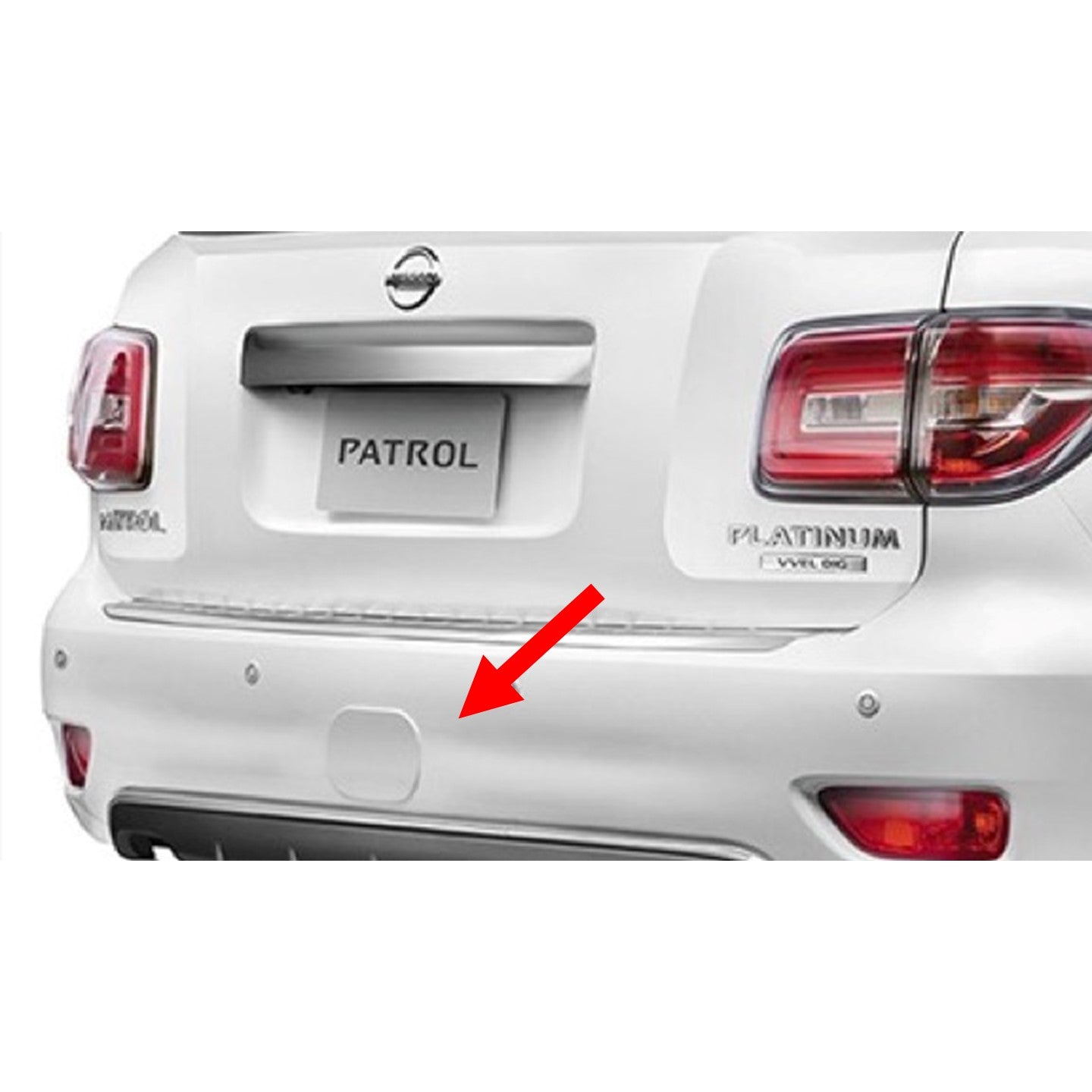 Rear Tow Hitch Plastic Cover - Nissan Patrol Y62 (unpainted)